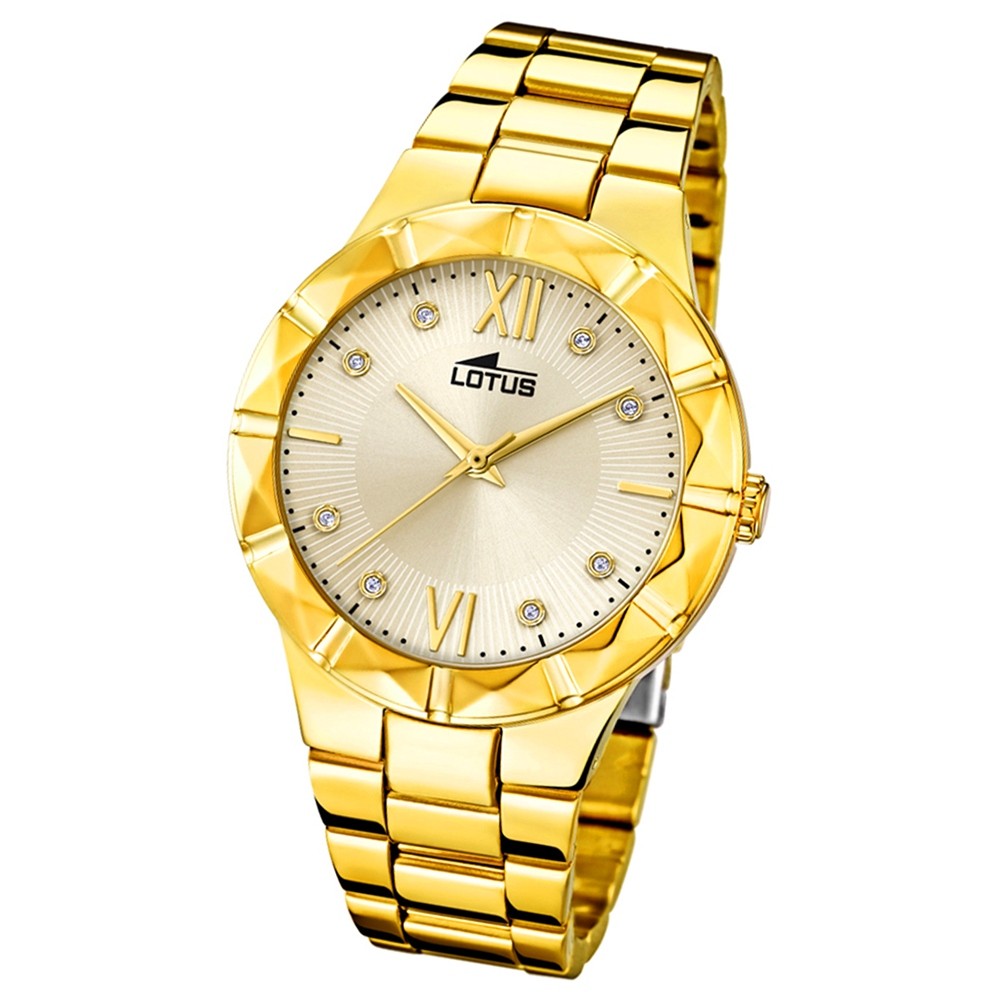 Lotus Damen-Armbanduhr Edelstahl gold 18417/2 Quarz Trendy UL18417/2