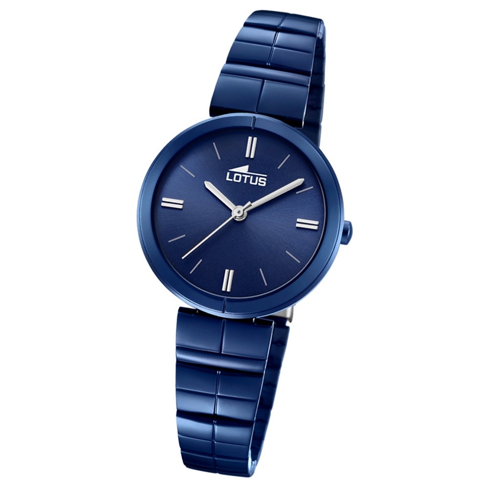Lotus Damen-Armbanduhr Edelstahl blau 18432/1 Quarz Trendy UL18432/1
