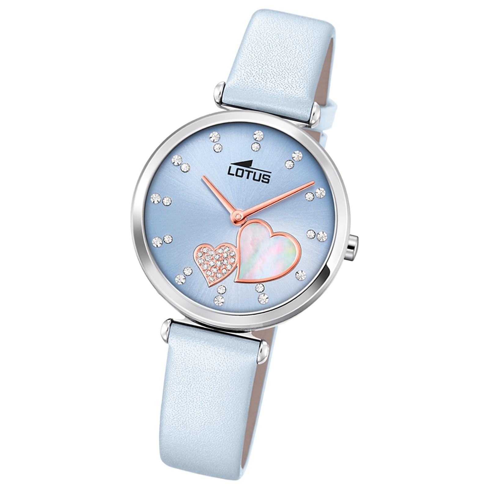 Lotus Damenuhr Bliss Armbanduhr Leder hellblau UL18617/3