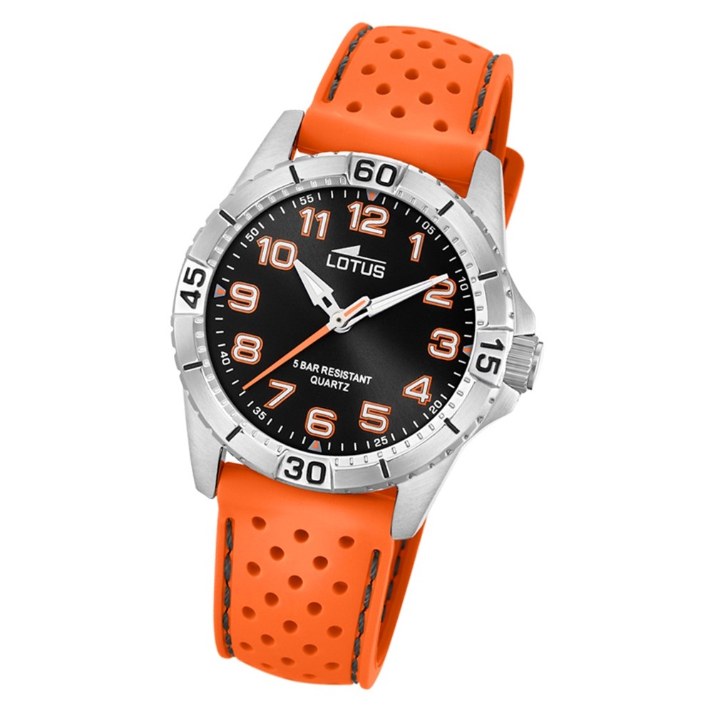 LOTUS Jugend Armbanduhr Junior 18663/1 Quarz PU orange UL18663/1