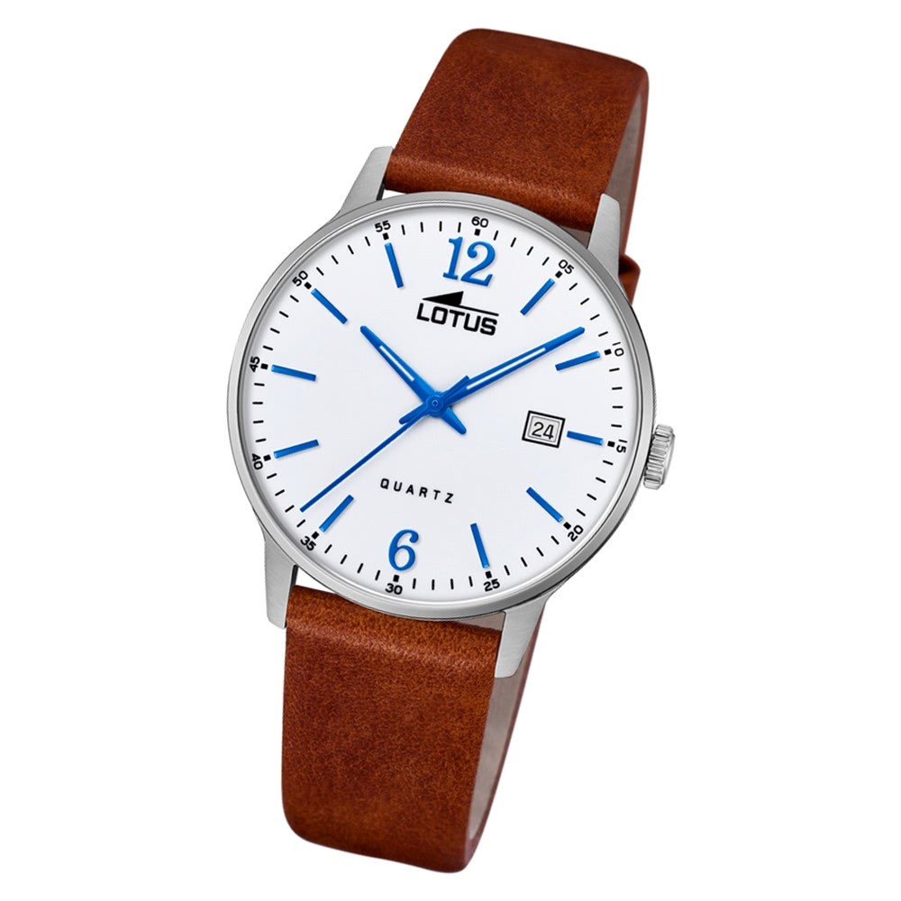 LOTUS Herren Armbanduhr Classic 18695/2 Quarz Leder braun UL18695/2