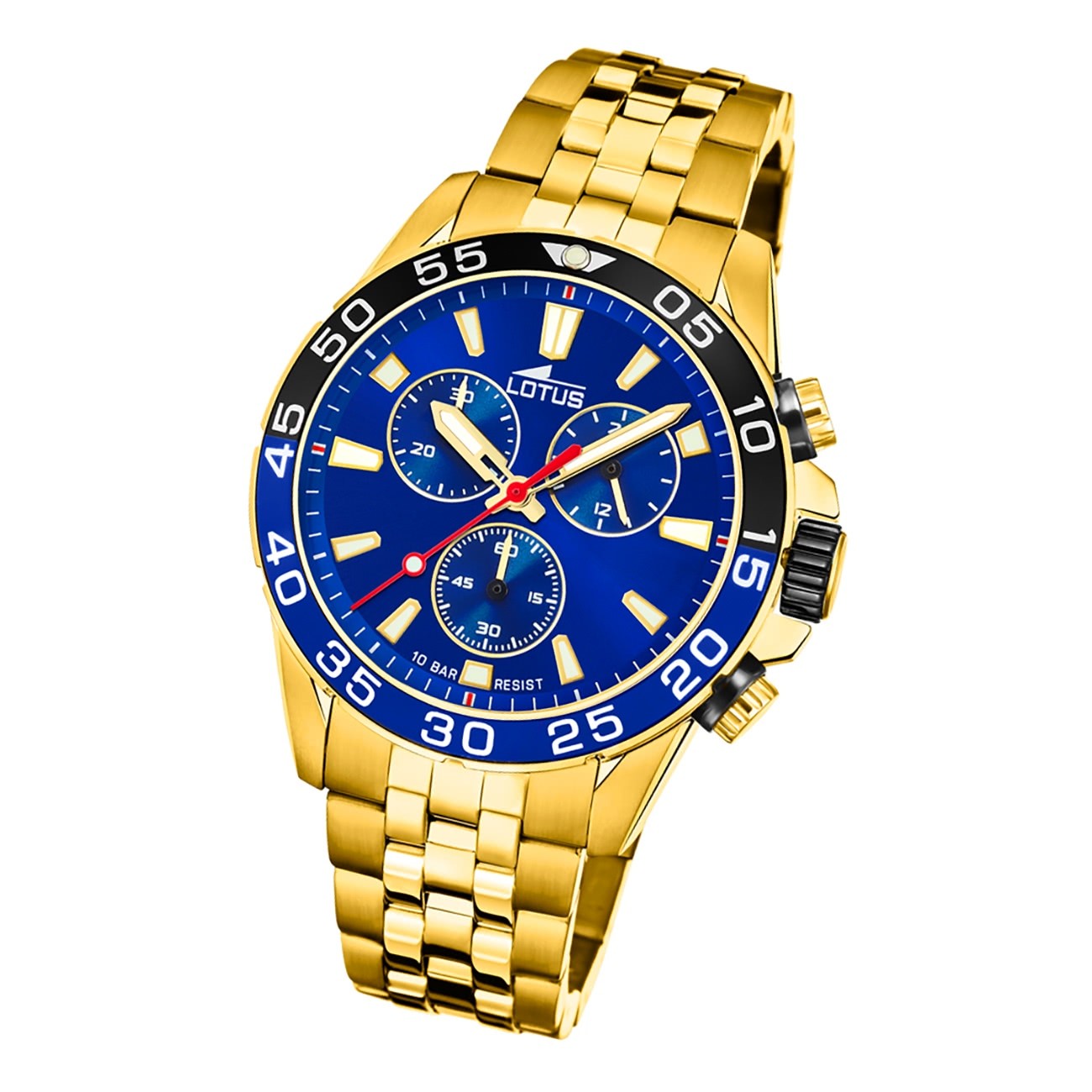 Lotus Herren Armbanduhr Khrono 18769/1 Chronograph Edelstahl gold UL18769/1