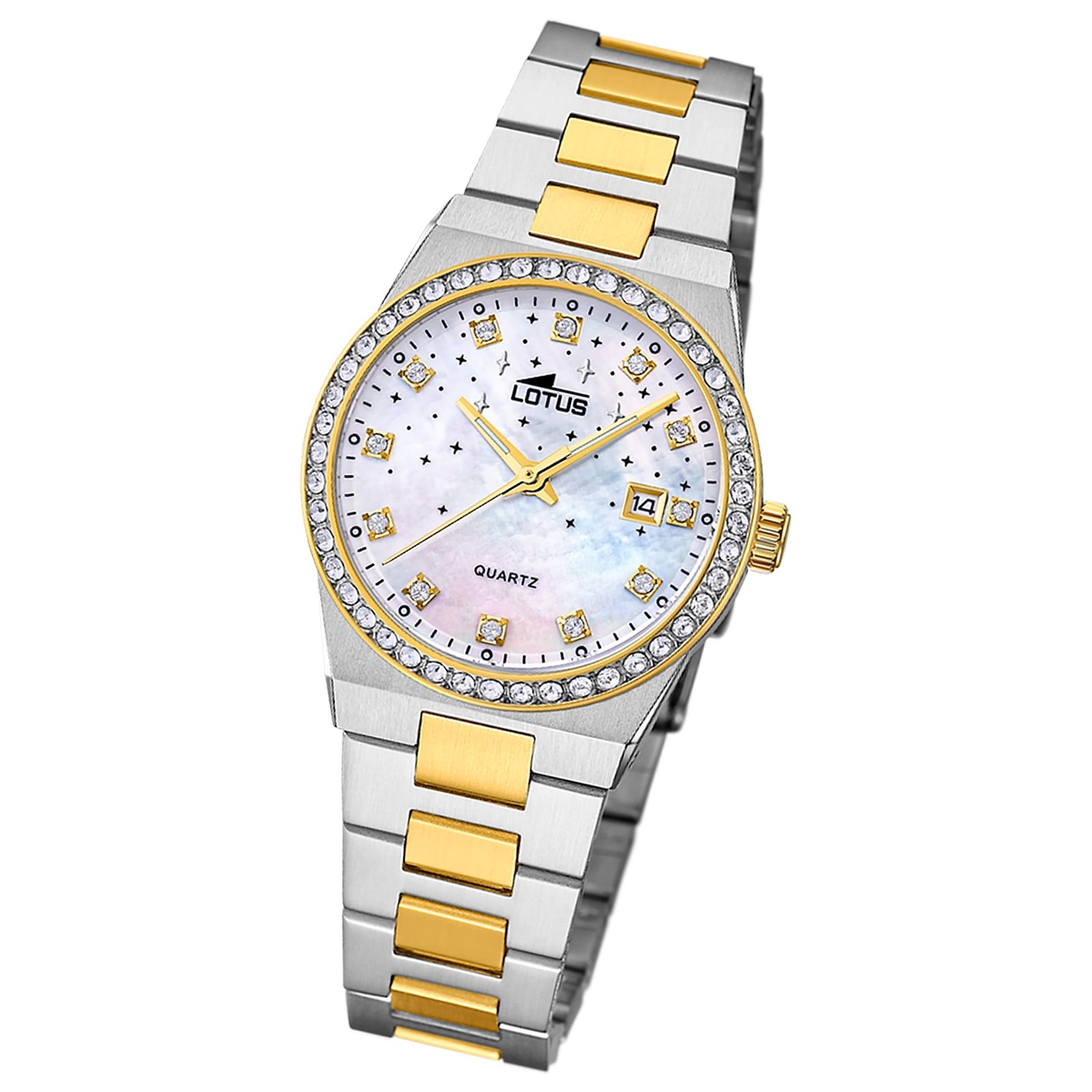 Lotus Damenuhr Edelstahl silbergold Lotus Classic Armbanduhr UL18886/1