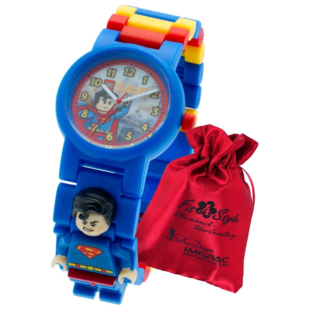LEGO Superman Super Heroes Kinderuhr mit Säckchen 8020257 Quarzuhr ULE8020257