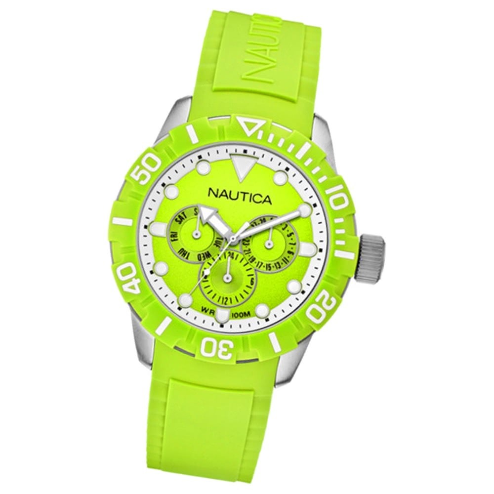 NAUTICA Unisex Armbanduhr Multifunktion grün 101NSR green UNA13640G