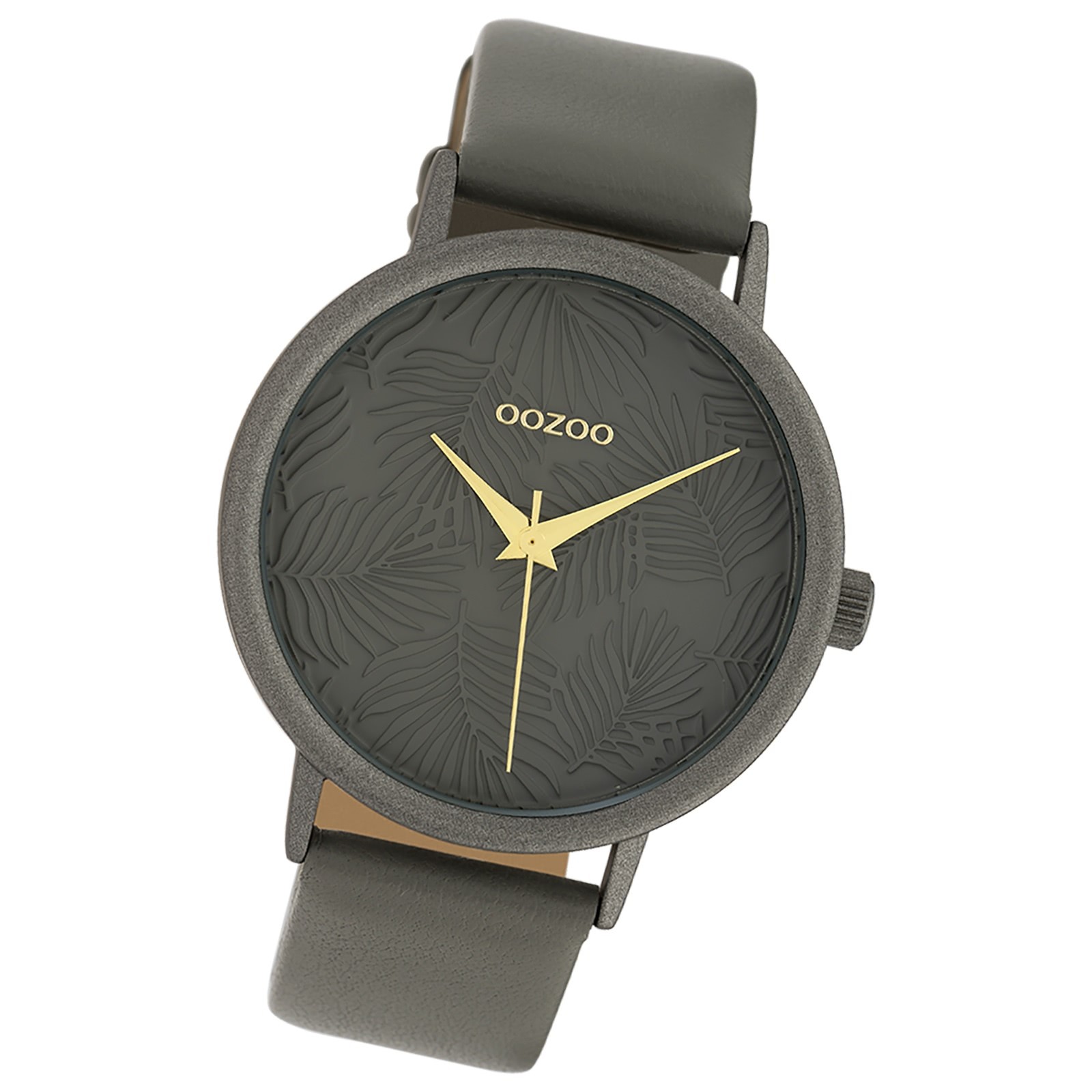 Oozoo Damen Armbanduhr Timepieces C10084 Quarzwerk Leder grau UOC10084