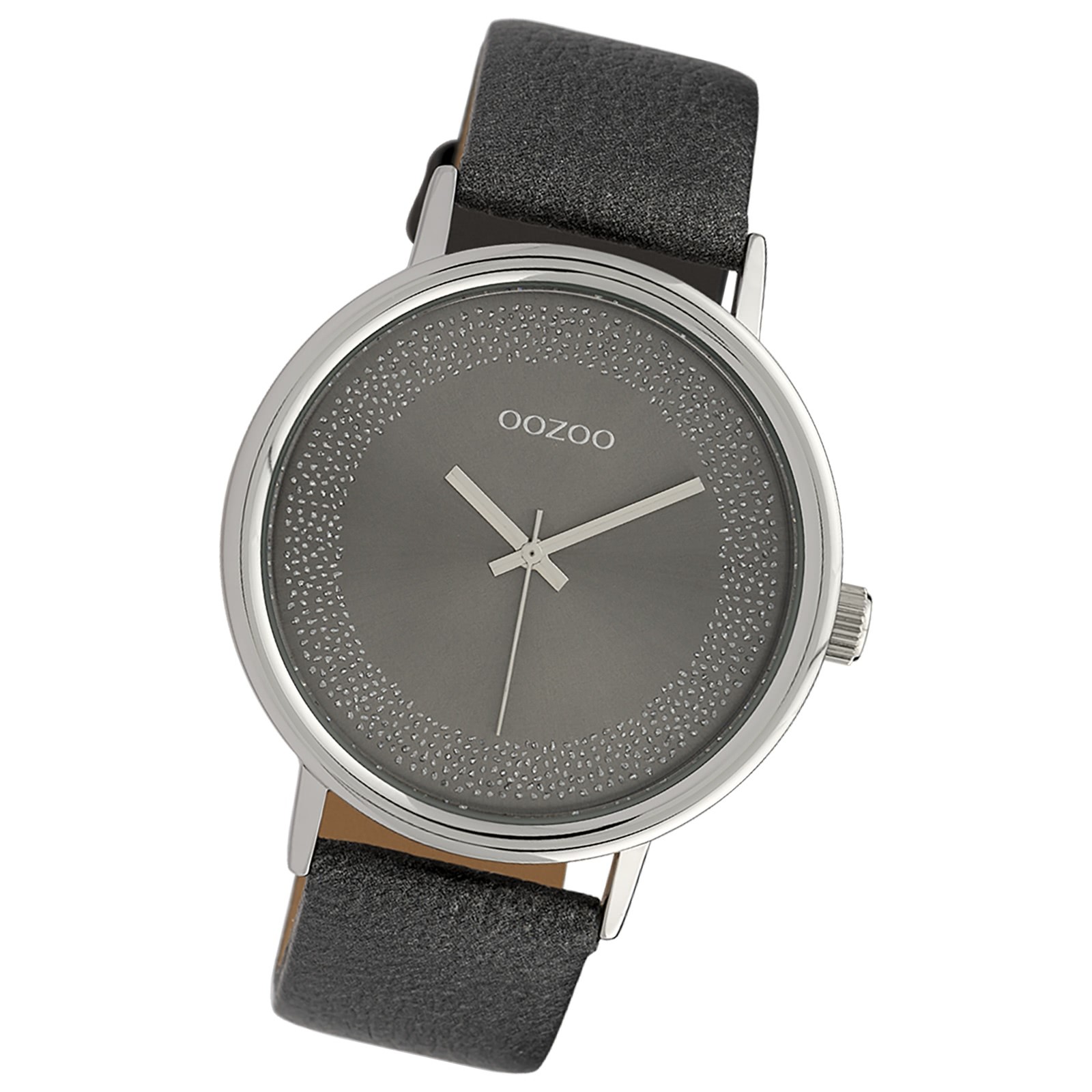 Oozoo Damen Armbanduhr Timepieces C10099 Quarzwerk Leder grau UOC10099
