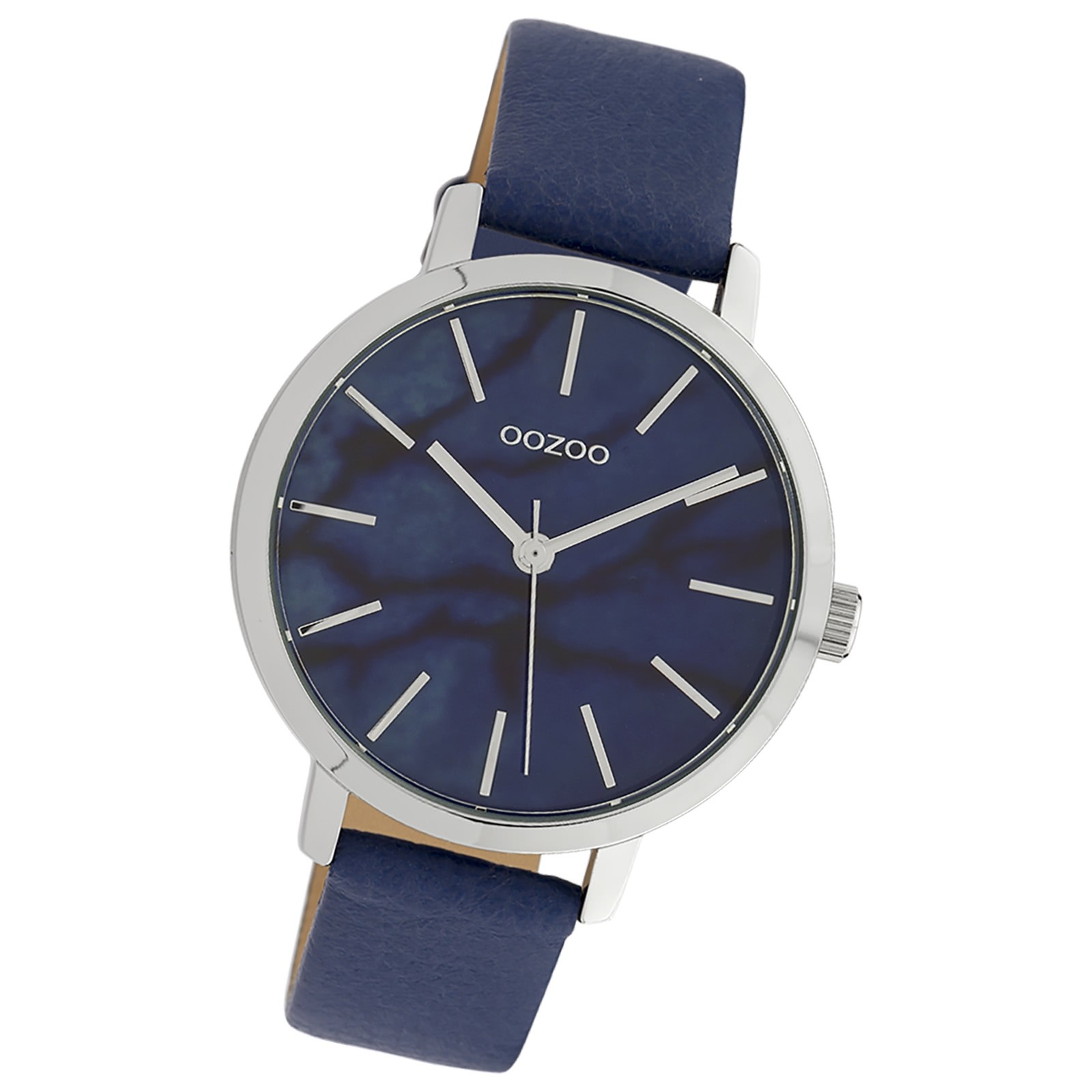 Oozoo Damen Armbanduhr Timepieces Analog Leder dunkelblau UOC10114