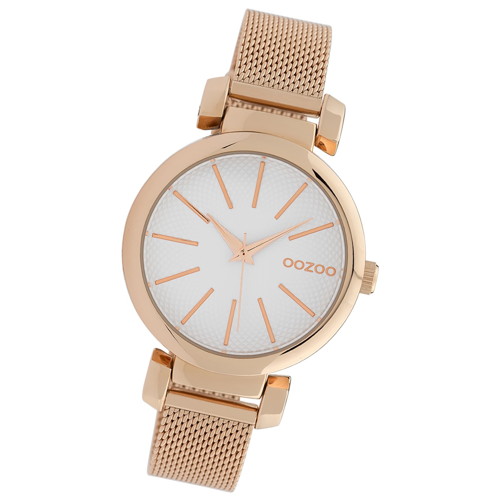 Oozoo Damen Armbanduhr Timepieces Analog Metall rosegold UOC10127