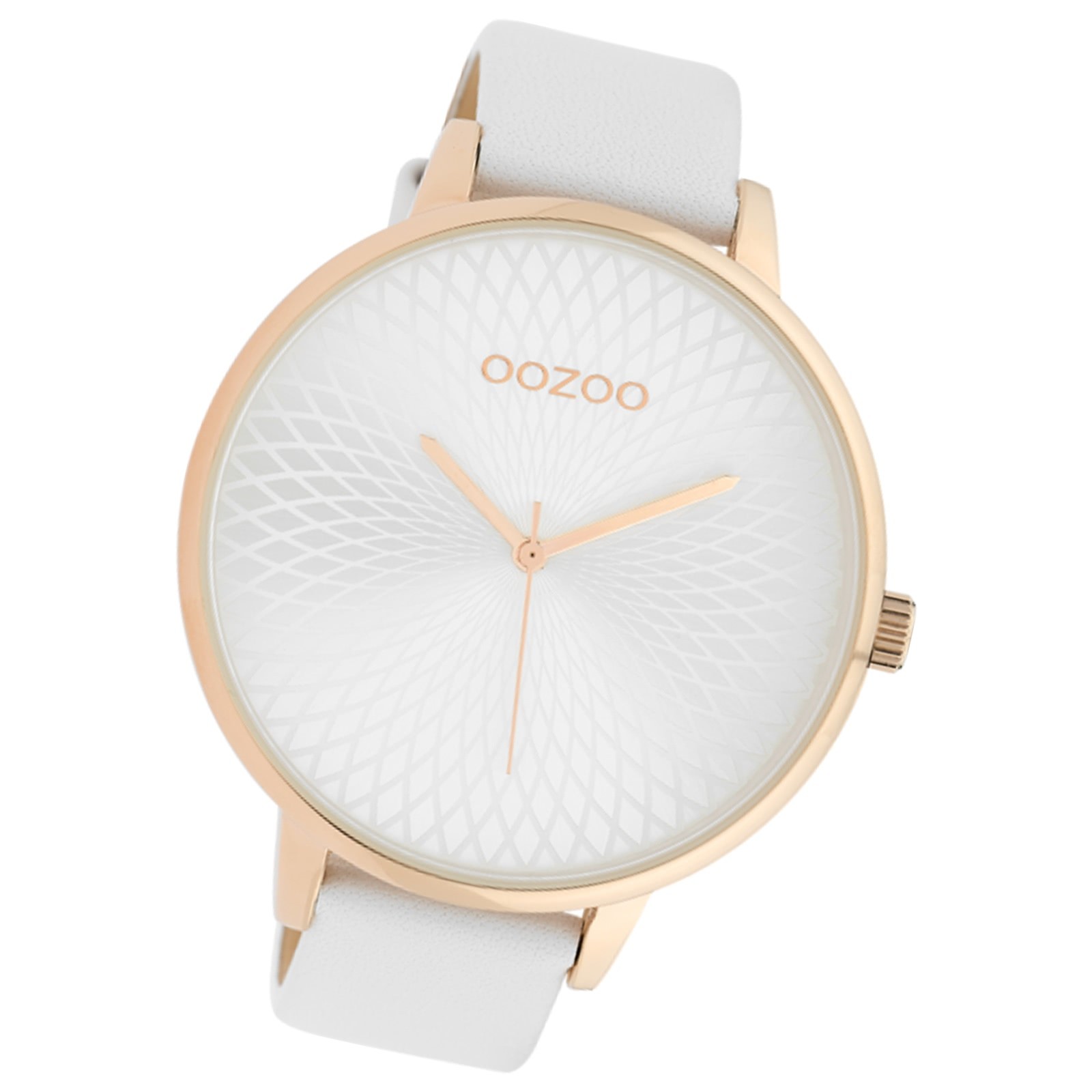 Oozoo Damen Armbanduhr Timepieces C10145 Quarzwerk Leder weiß UOC10145