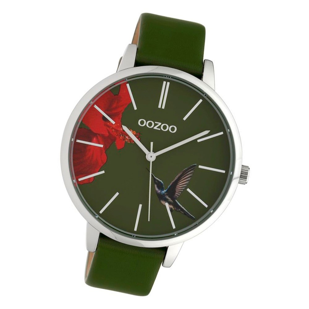 Oozoo Damen Armbanduhr Timepieces Quarzwerk Leder grün UOC10185