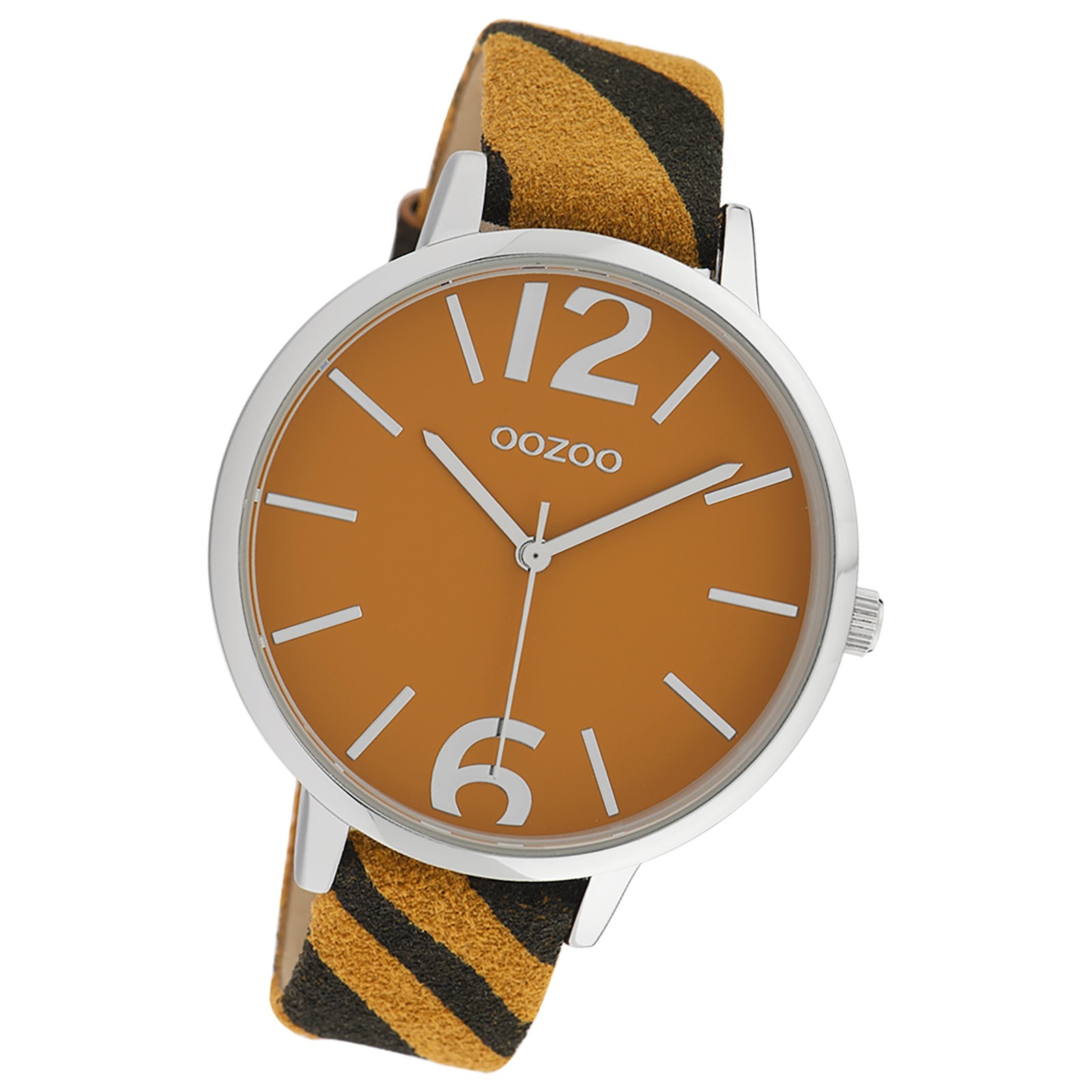 Oozoo Damen Armbanduhr Timepieces Analog Leder dunkelgelb schwarz UOC10202