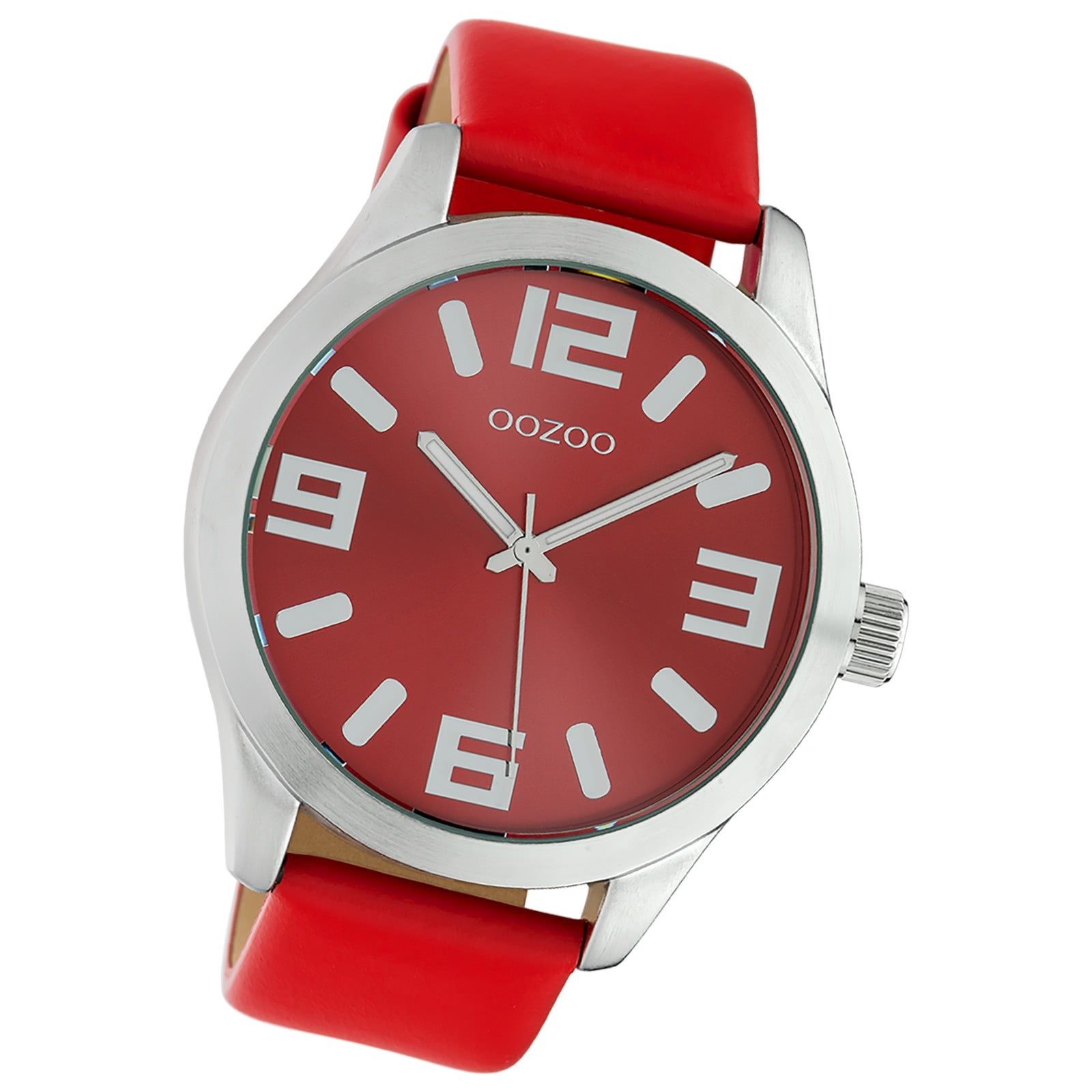 Oozoo Damen Armbanduhr Timepieces C10237 Analog Leder rot UOC10237