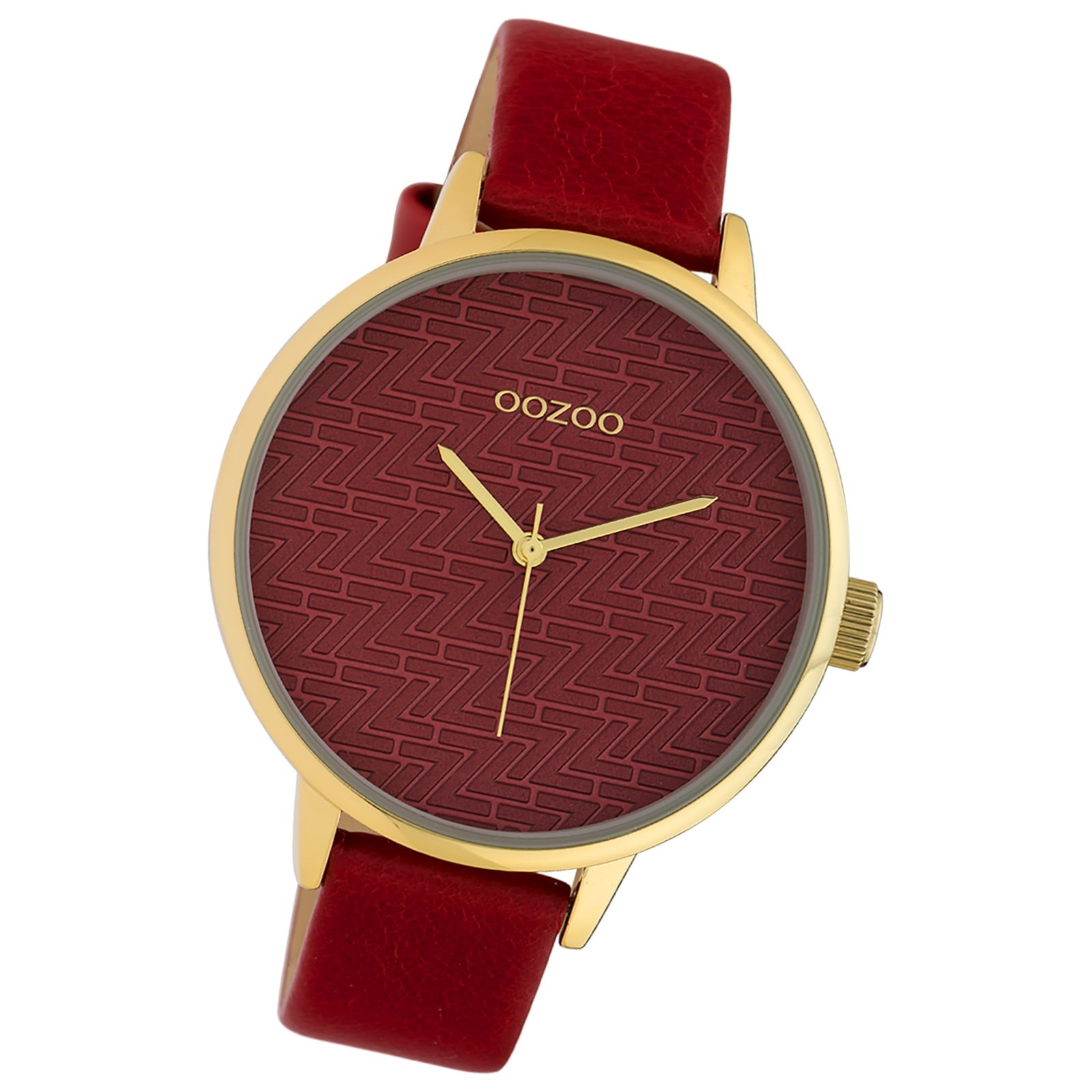 Oozoo Damen Armbanduhr Timepieces Analog Leder rot UOC10247