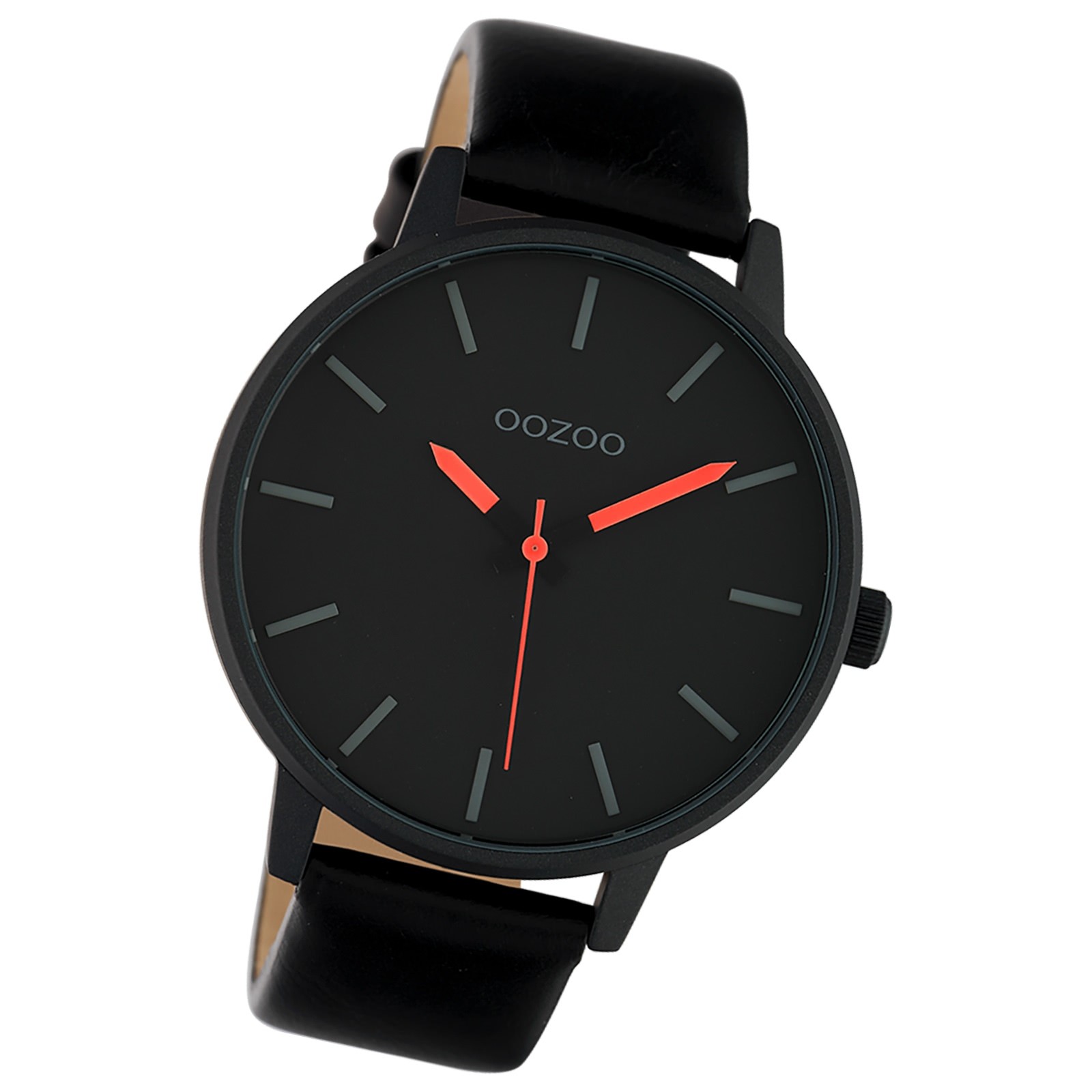Oozoo Damen Armbanduhr Timepieces Analog Leder schwarz UOC10384