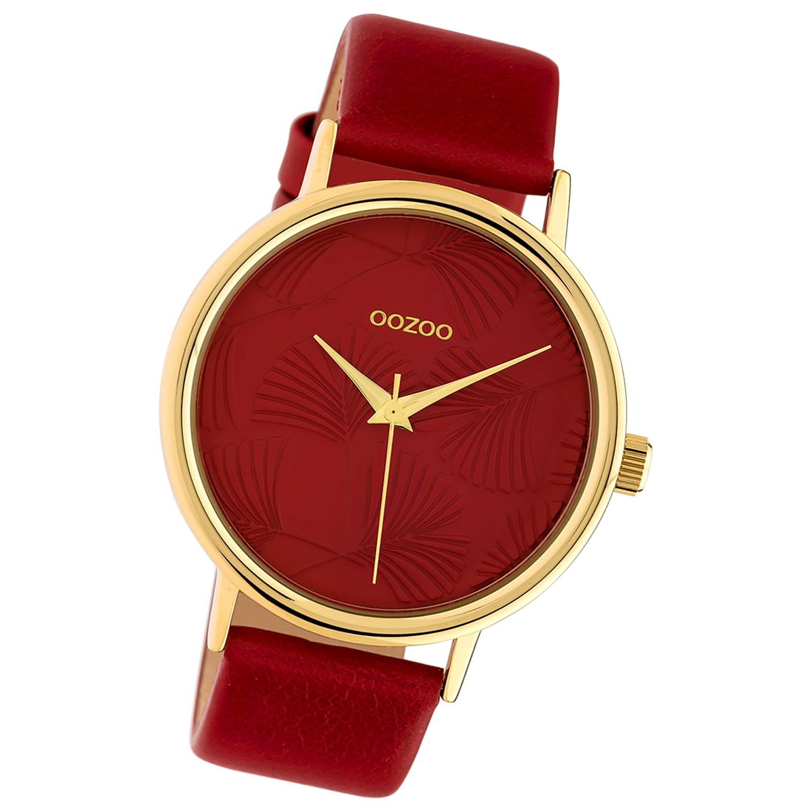 Oozoo Damen Armbanduhr Timepieces C10393 Quarz Leder weinrot UOC10393