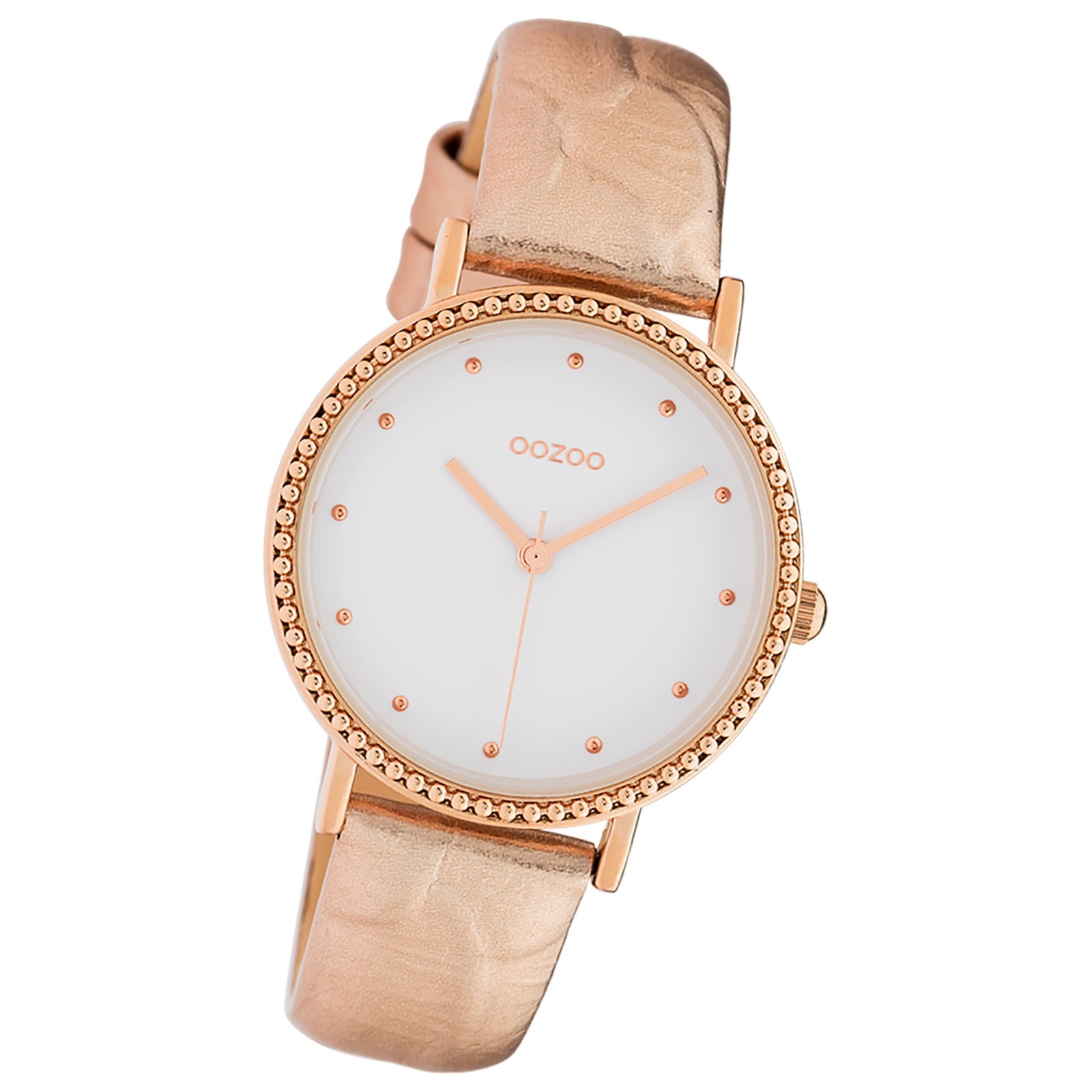 Oozoo Damen Armbanduhr Timepieces Analog Leder rosegold UOC10423