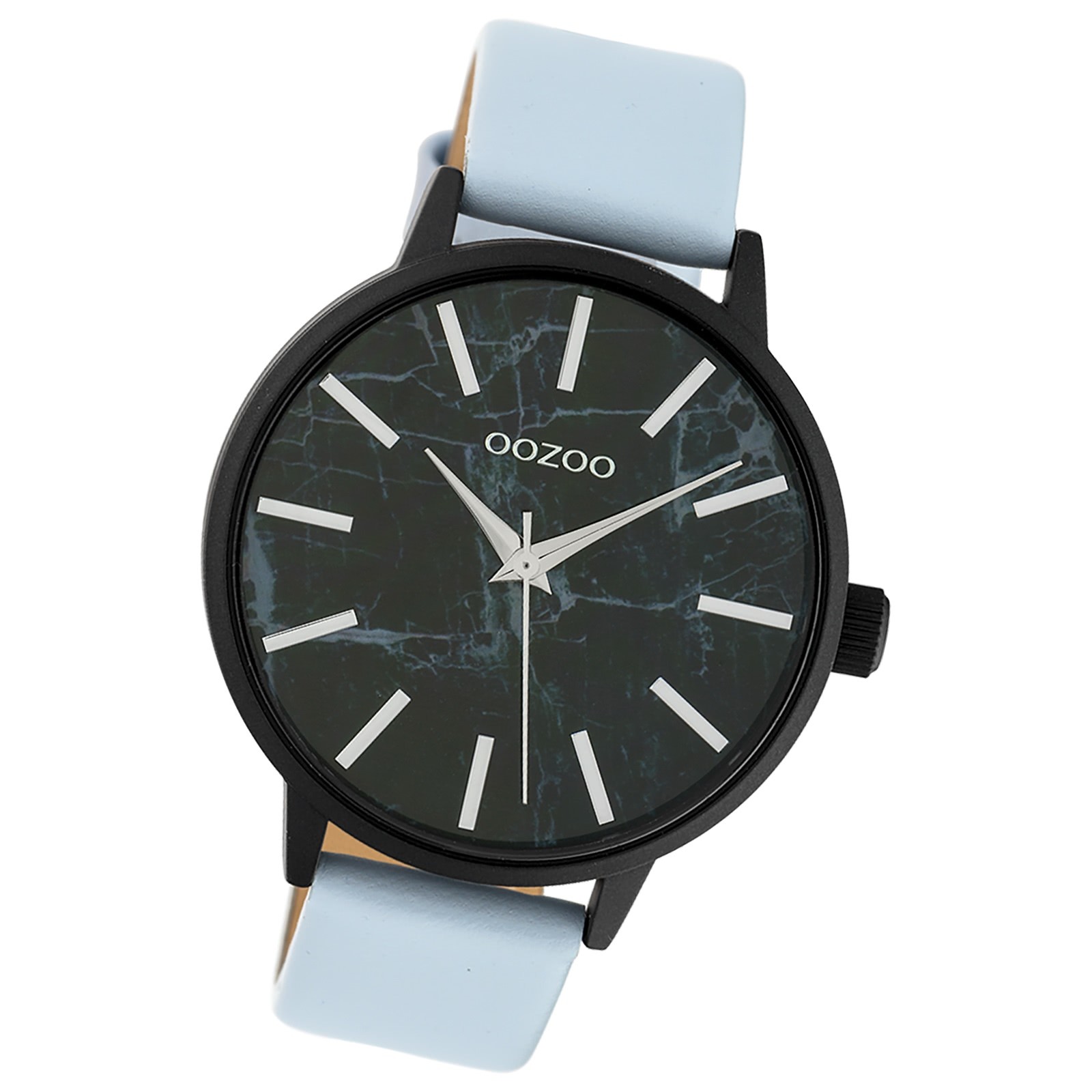 Oozoo Unisex Armbanduhr Timepieces Analog Leder hellblau UOC10467