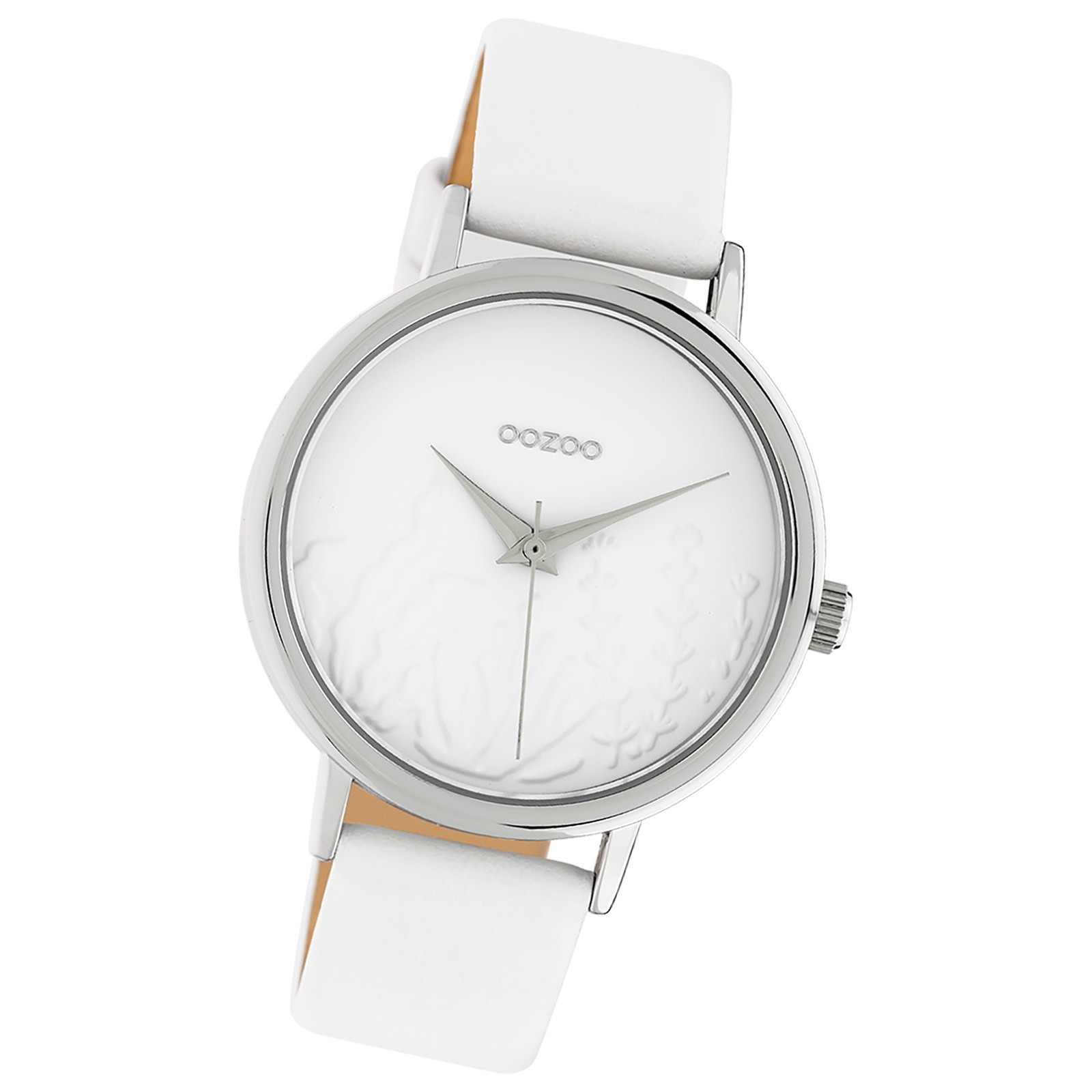 Oozoo Damen Armbanduhr Timepieces C10600 Analog Leder weiß UOC10600