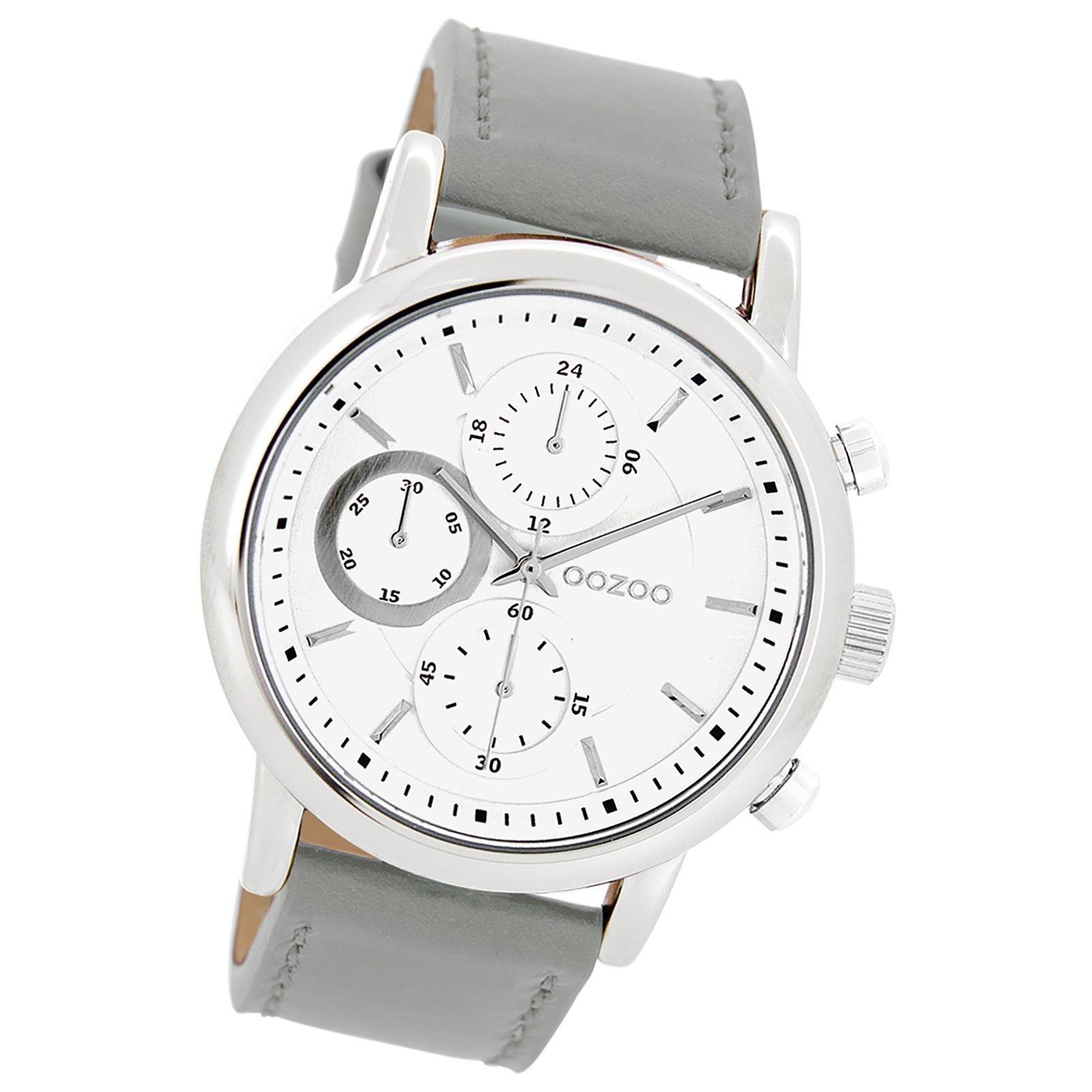 Oozoo Damen Armbanduhr Timepieces Analog Leder grau UOC10641