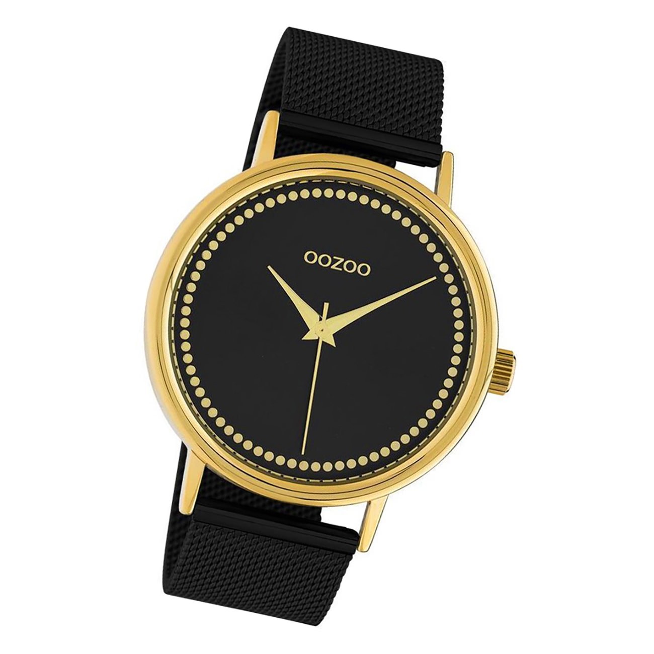 Oozoo Damen Armbanduhr Timepieces C10648 Analog Edelstahl schwarz UOC10648