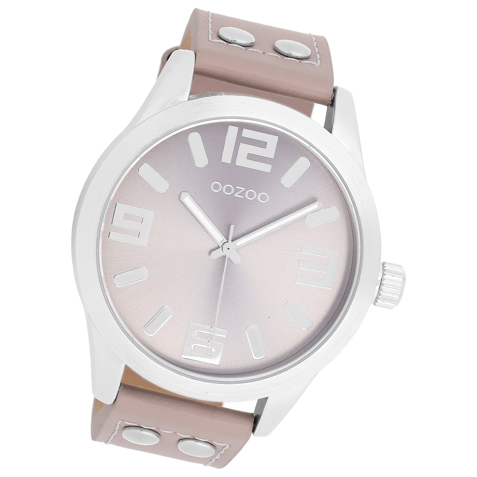 Oozoo Damen Armbanduhr Timepieces Analog Leder taupe rosa UOC1086A