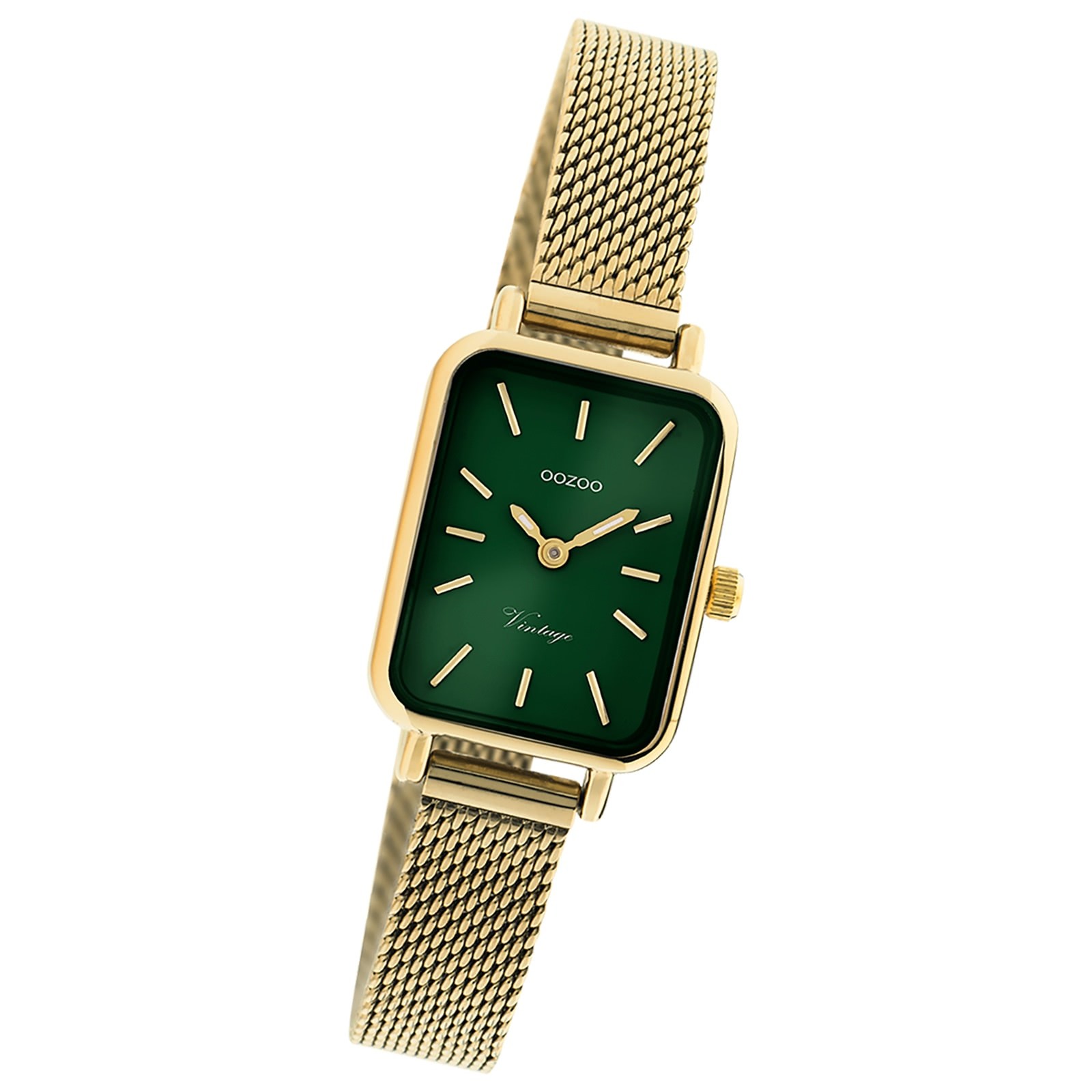 Oozoo Damen Armbanduhr Vintage Series C10975 Analog Metall Mesh gold UOC10975