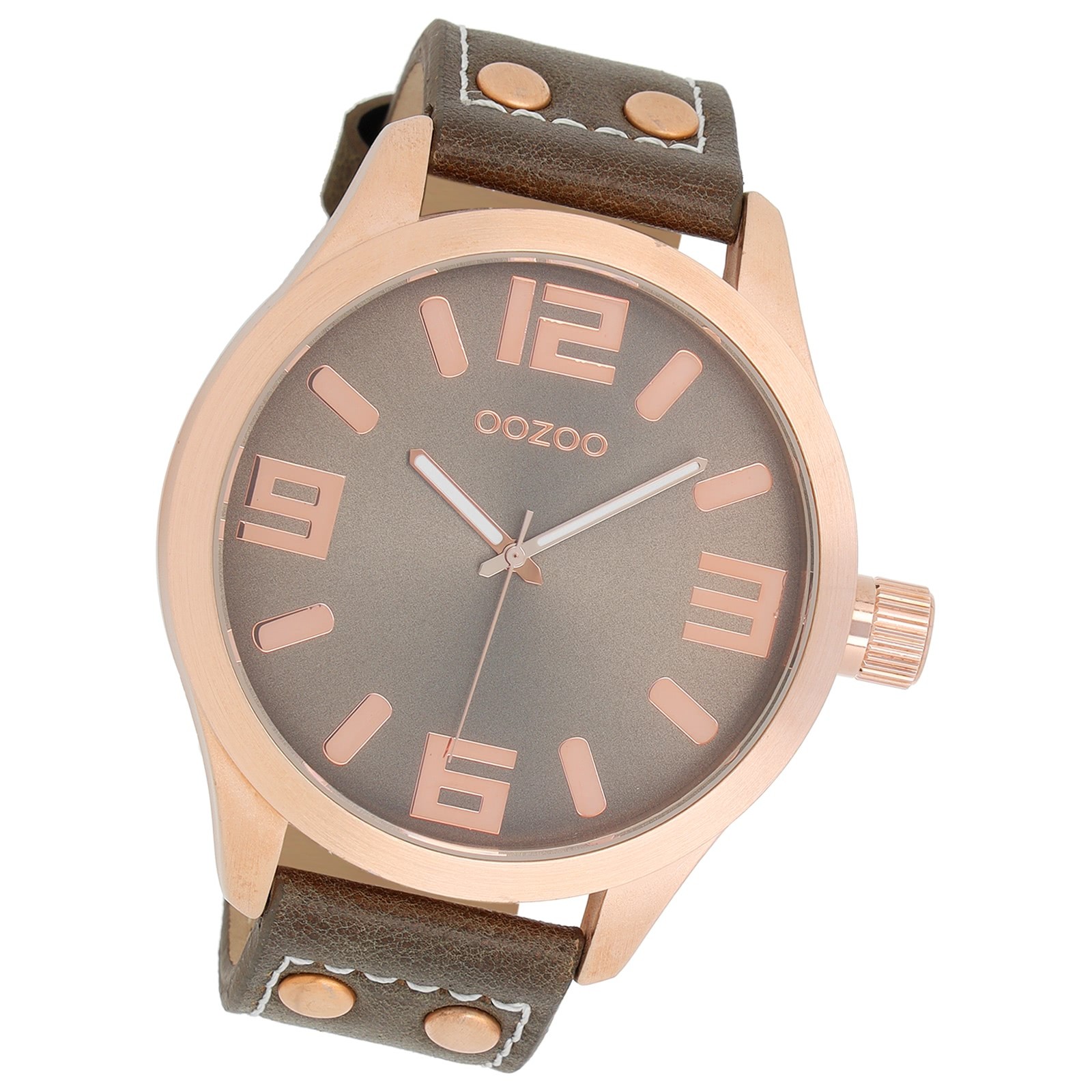 Oozoo Damen Armbanduhr Timepieces Analog Leder dunkelbraun UOC1108A