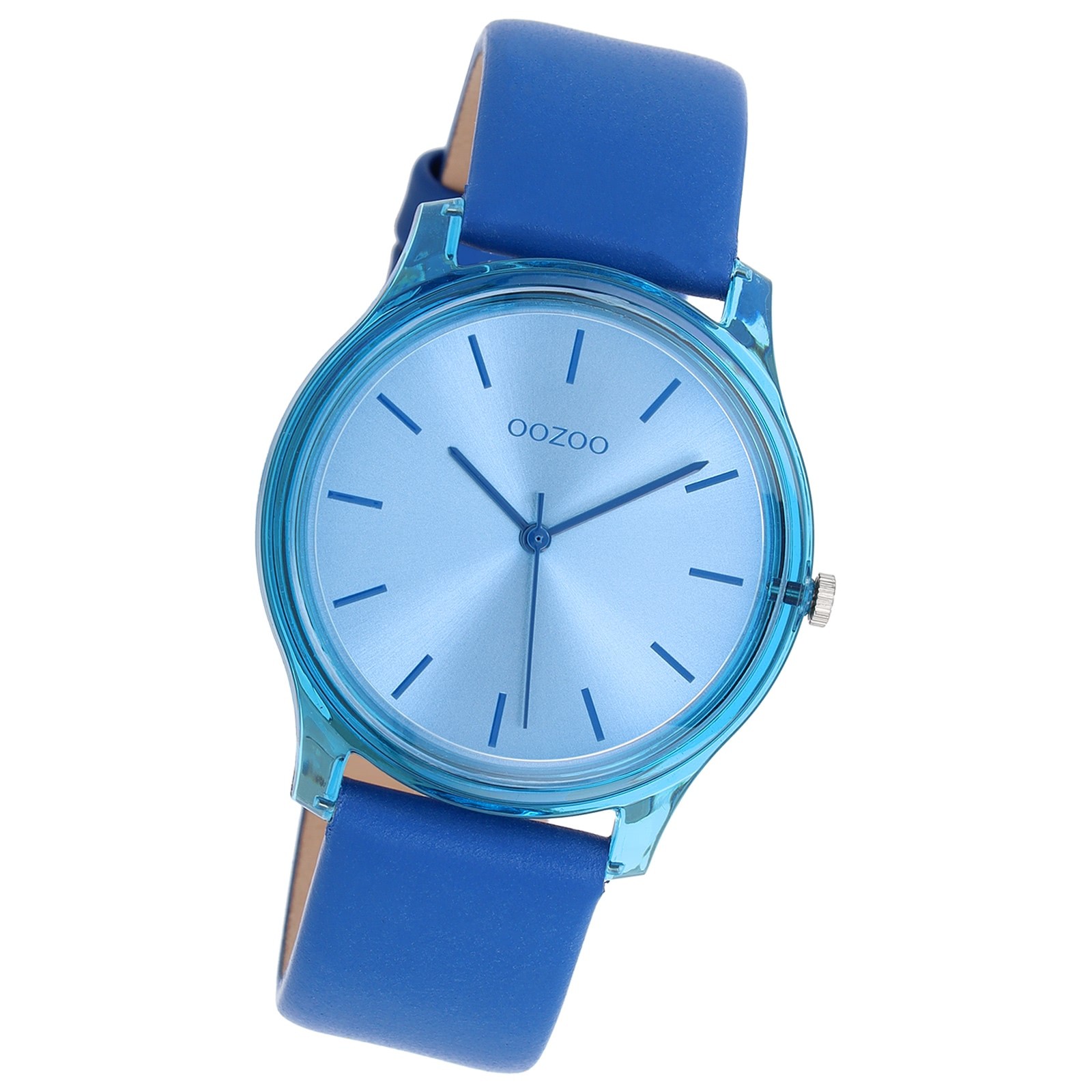 Oozoo Damen Armbanduhr Timepieces Analog Leder blau UOC11143