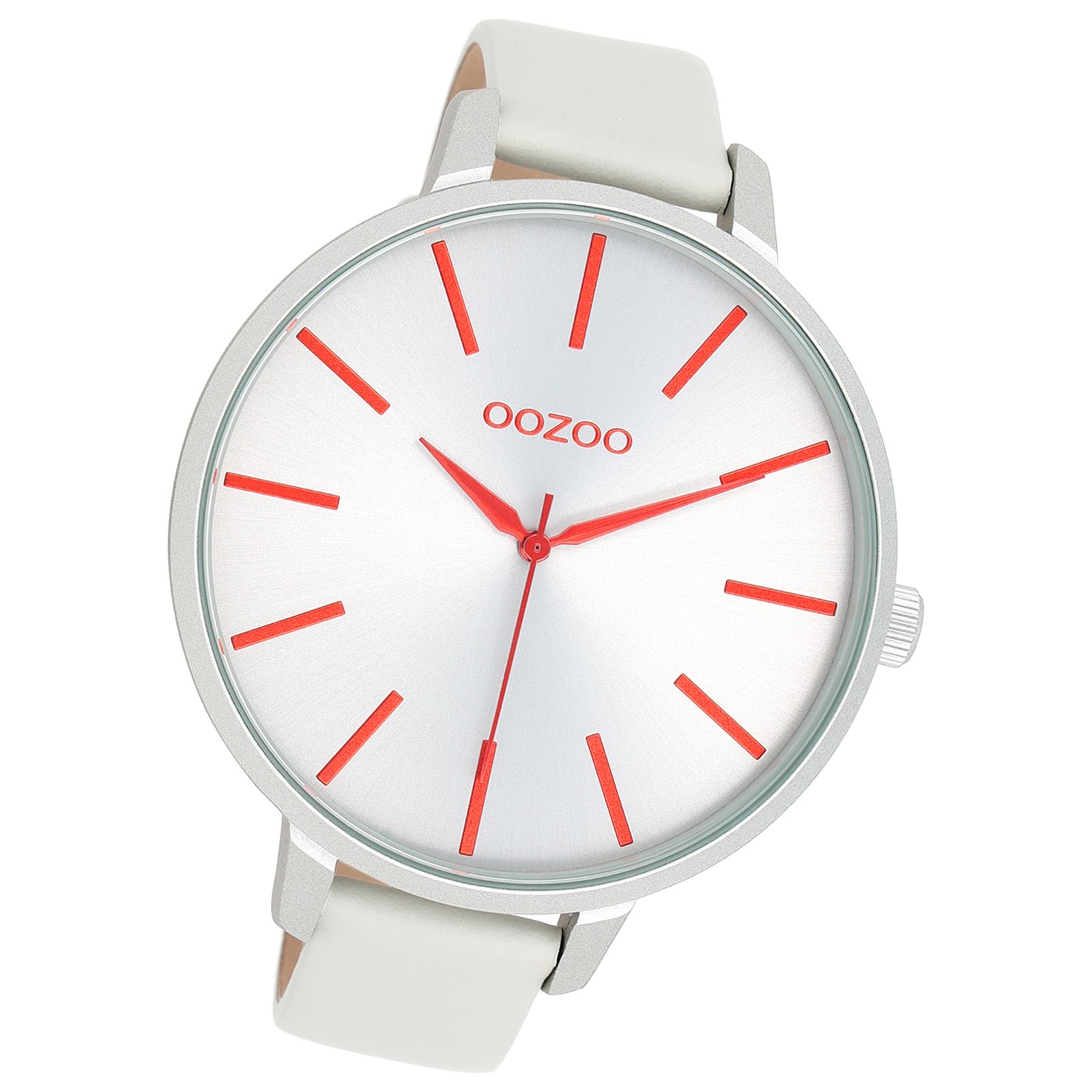 Oozoo Damen Armbanduhr Timepieces Analog Leder grau UOC11160