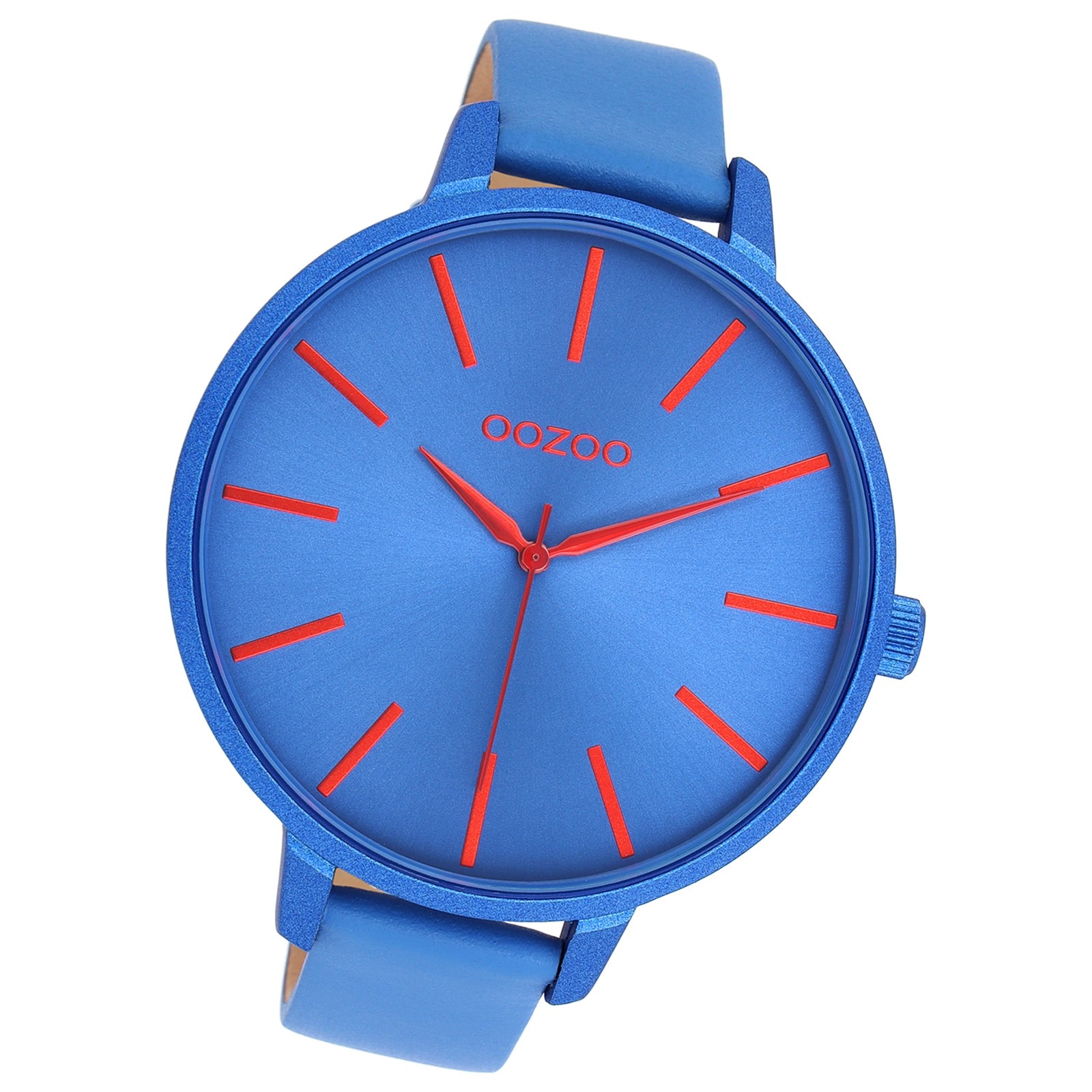 Oozoo Damen Armbanduhr Timepieces Analog Leder blau UOC11163