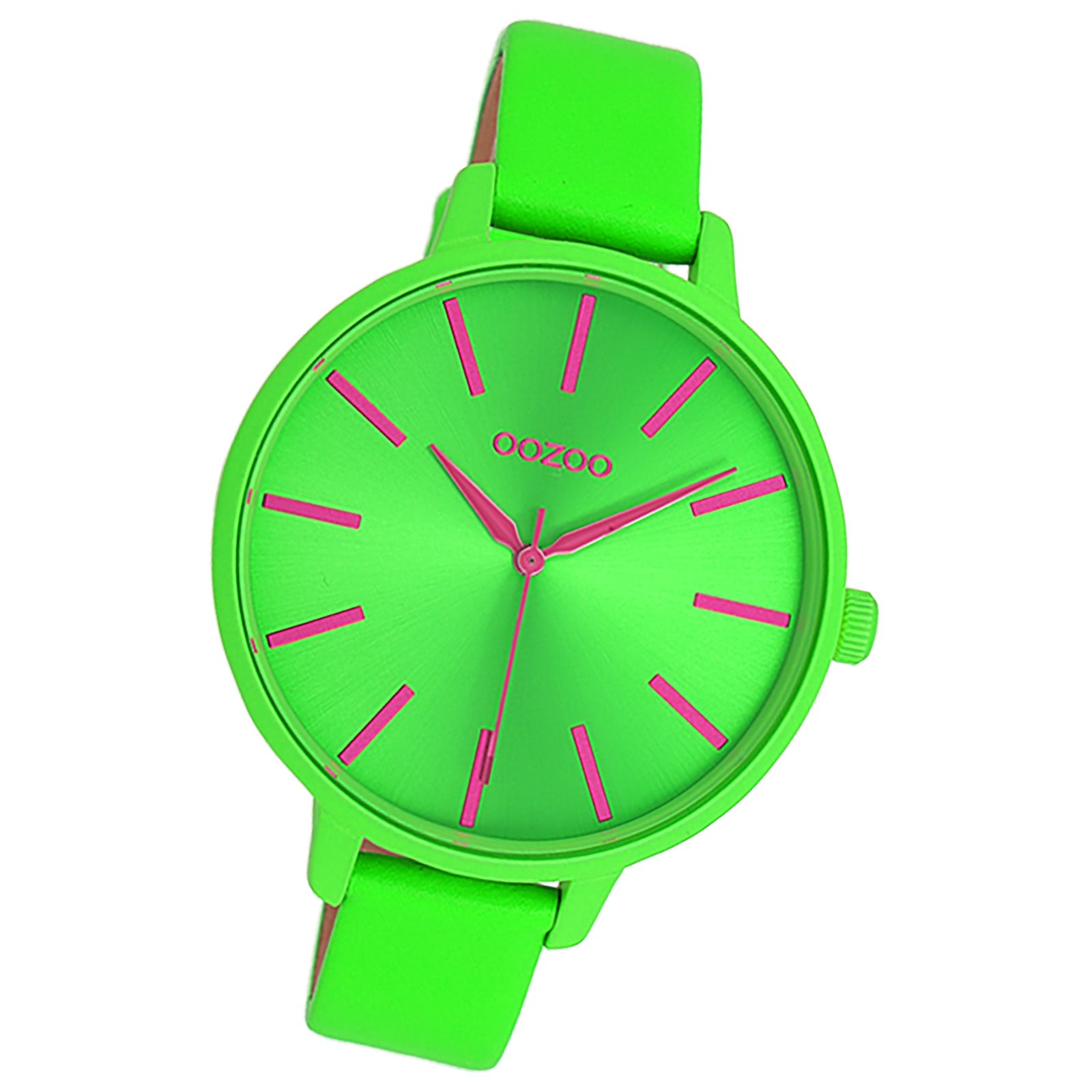 Oozoo Damen Armbanduhr Timepieces Analog Leder grün UOC11183