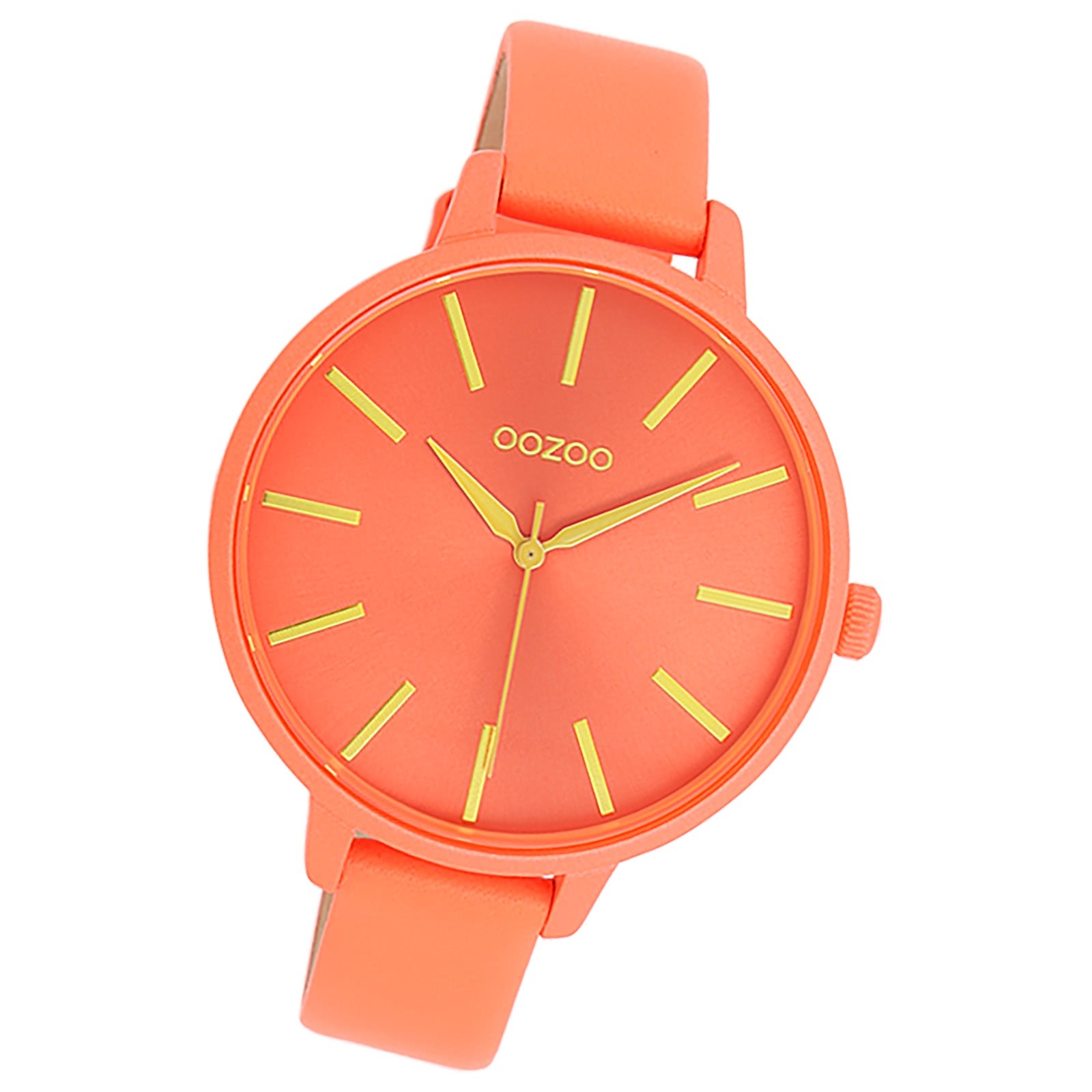 Oozoo Damen Armbanduhr Timepieces Analog Leder orange UOC11185