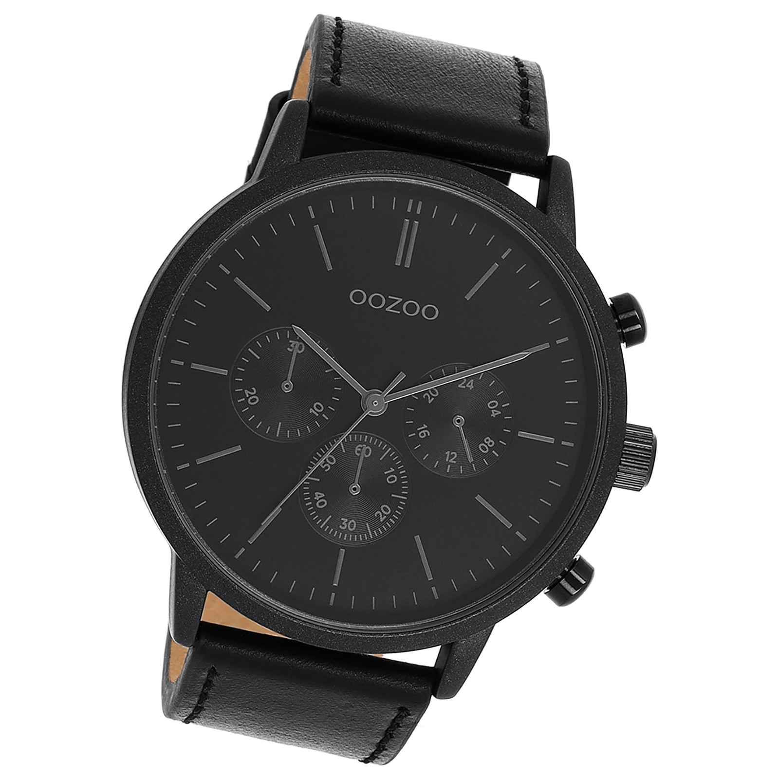 Oozoo Herren Armbanduhr Timepieces Analog Leder schwarz UOC11203