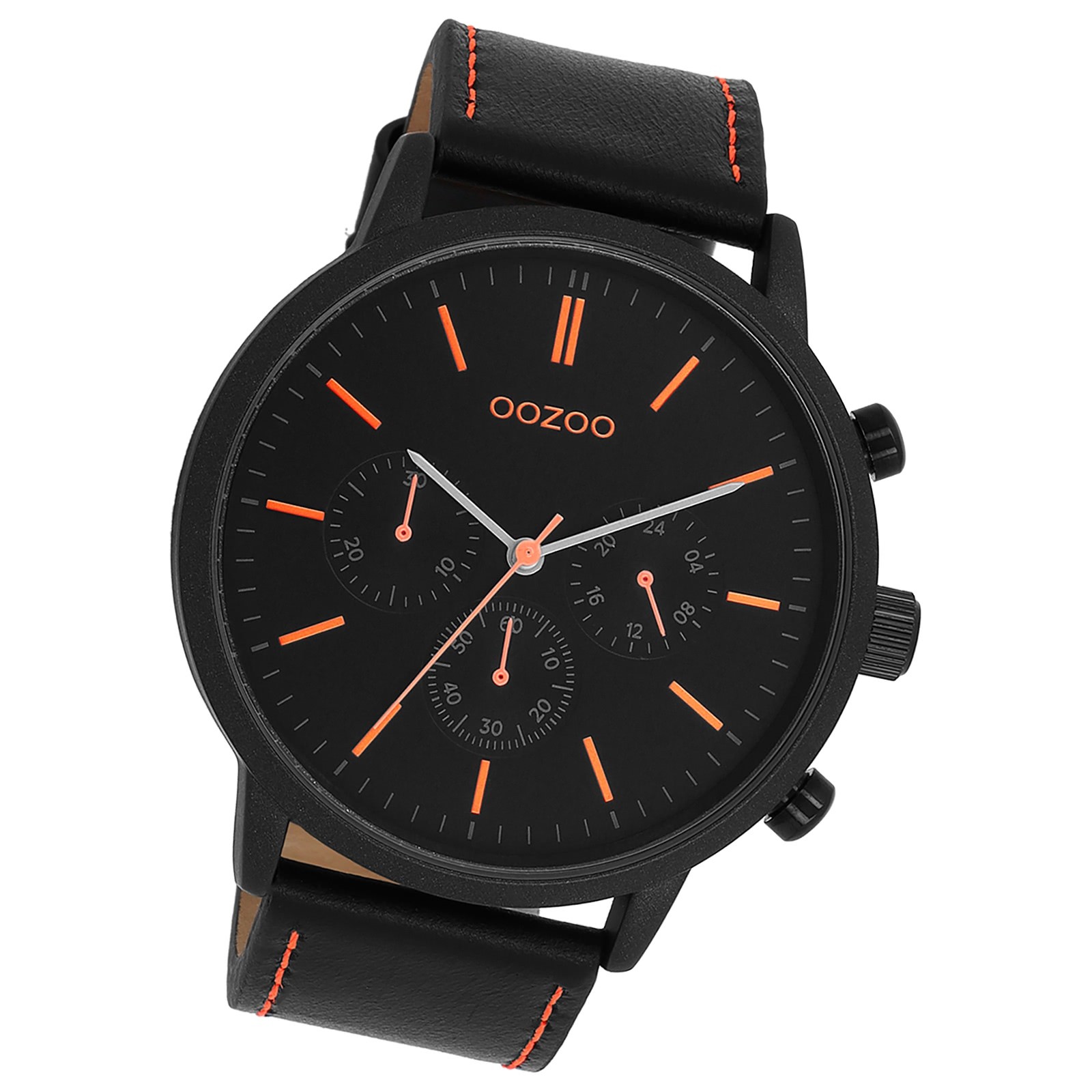 Oozoo Herren Armbanduhr Timepieces Analog Leder schwarz UOC11209