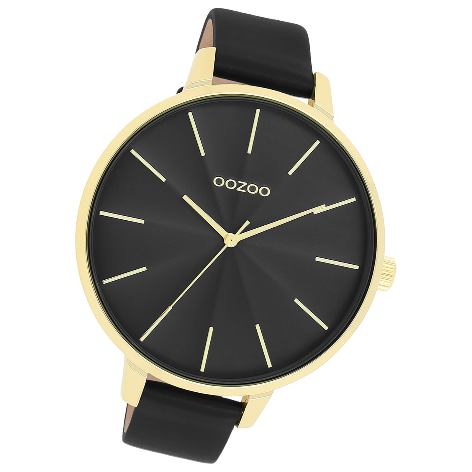 Oozoo Damen Armbanduhr Timepieces Analog Leder schwarz UOC11259