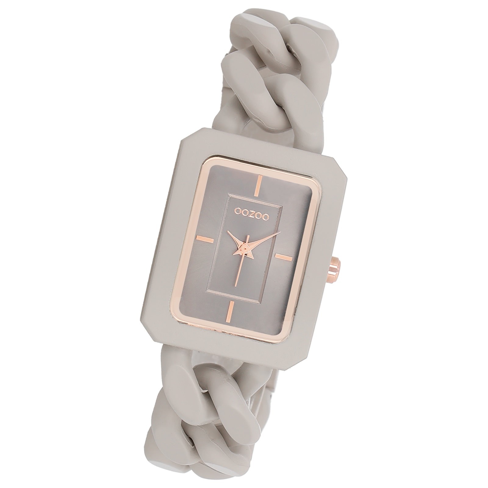 Oozoo Damen Armbanduhr Timepieces Analog Kunststoff taupe braun UOC11275