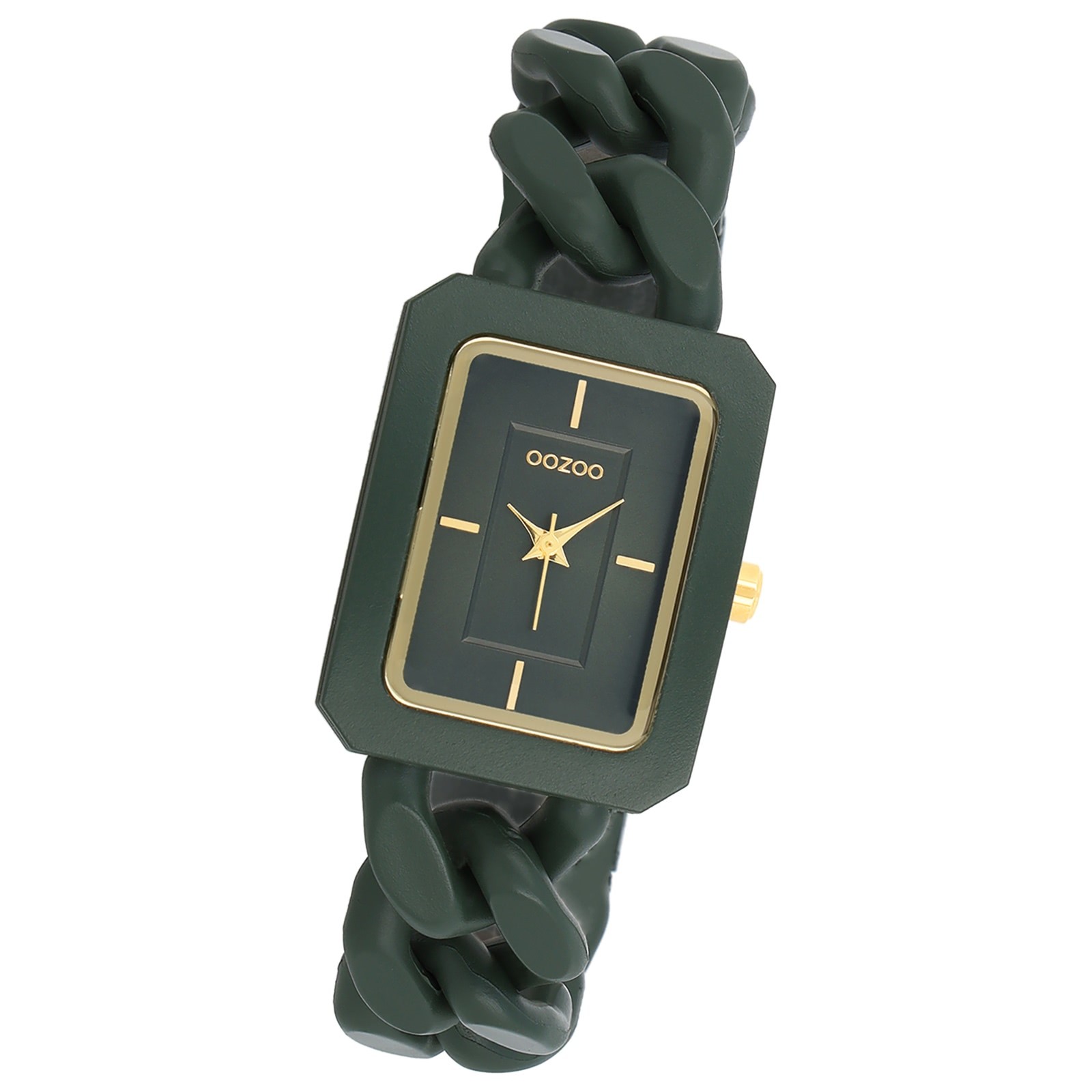 Oozoo Damen Armbanduhr Timepieces Analog Kunststoff dunkelgrün UOC11279