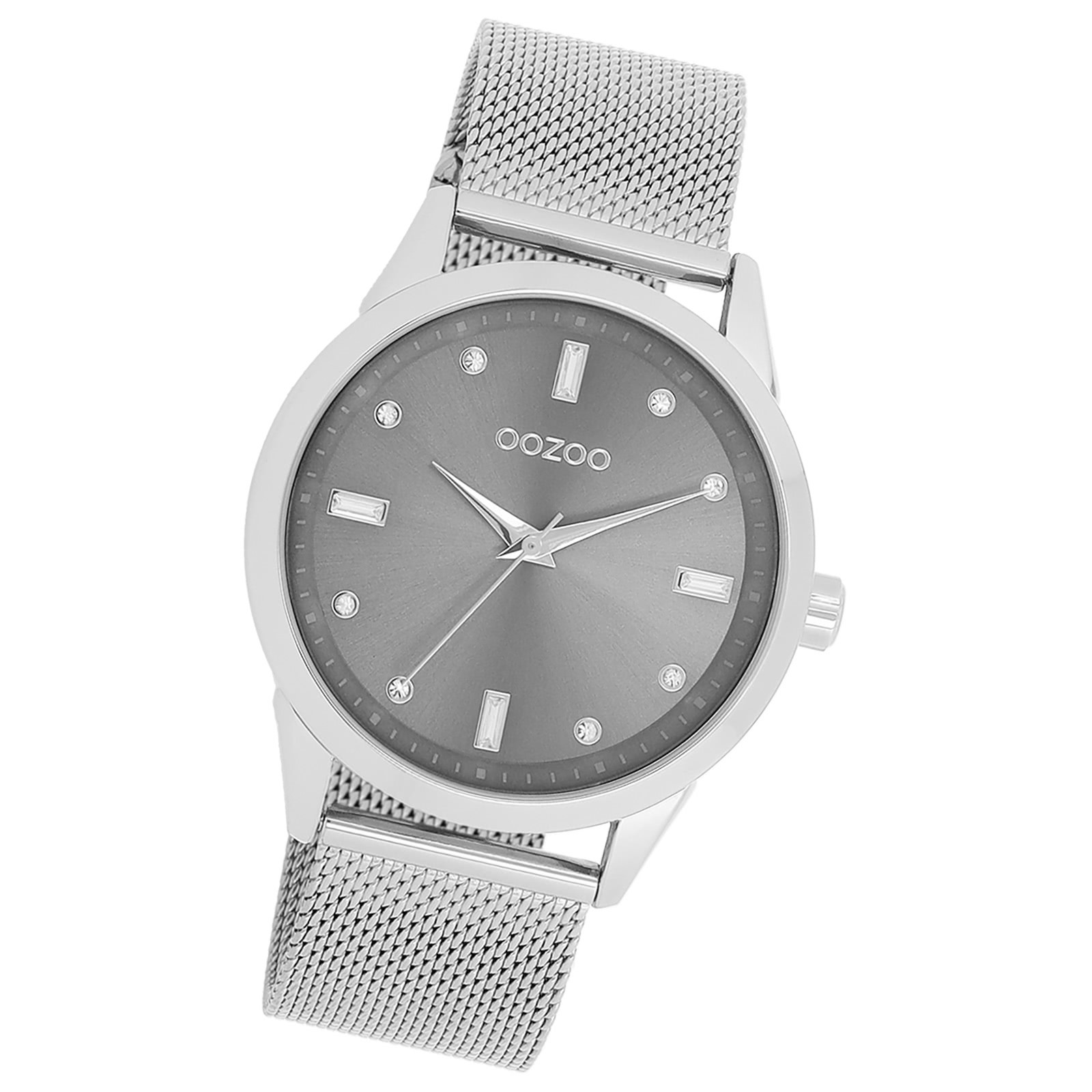 Oozoo Damen Armbanduhr Timepieces Analog Metall silber UOC11281