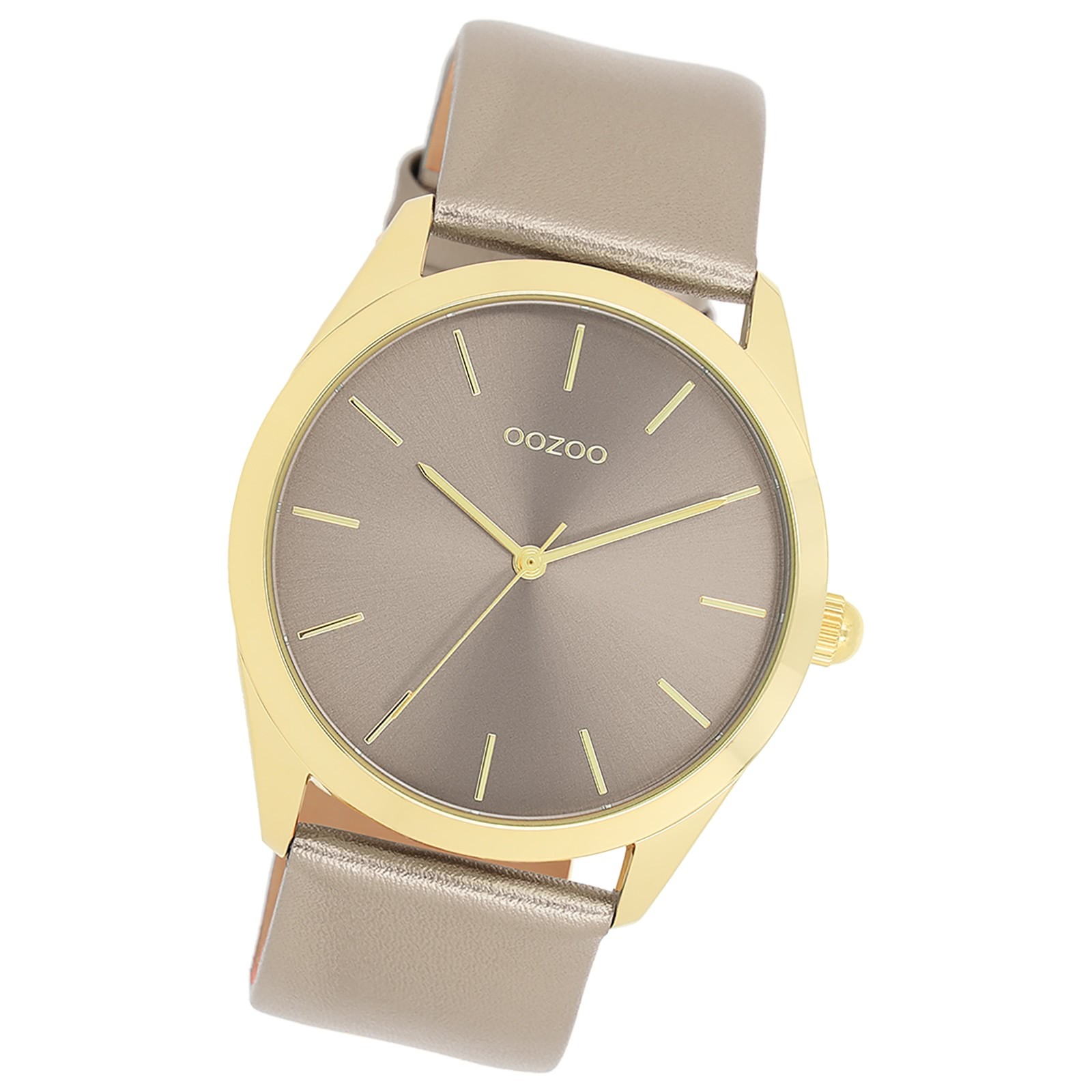 Oozoo Damen Armbanduhr Timepieces Analog Leder taupe braun UOC11333