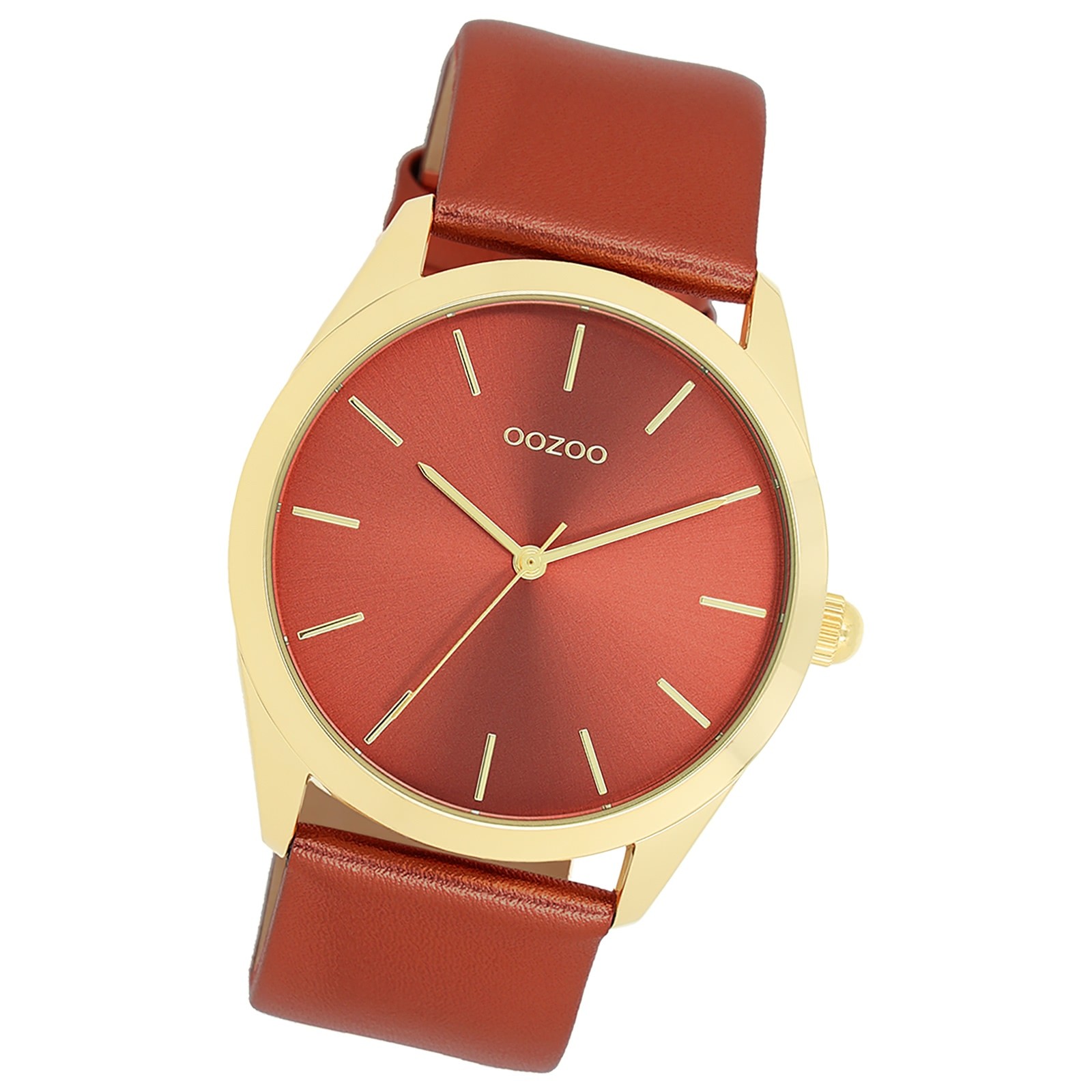 Oozoo Damen Armbanduhr Timepieces Analog Leder rot UOC11335