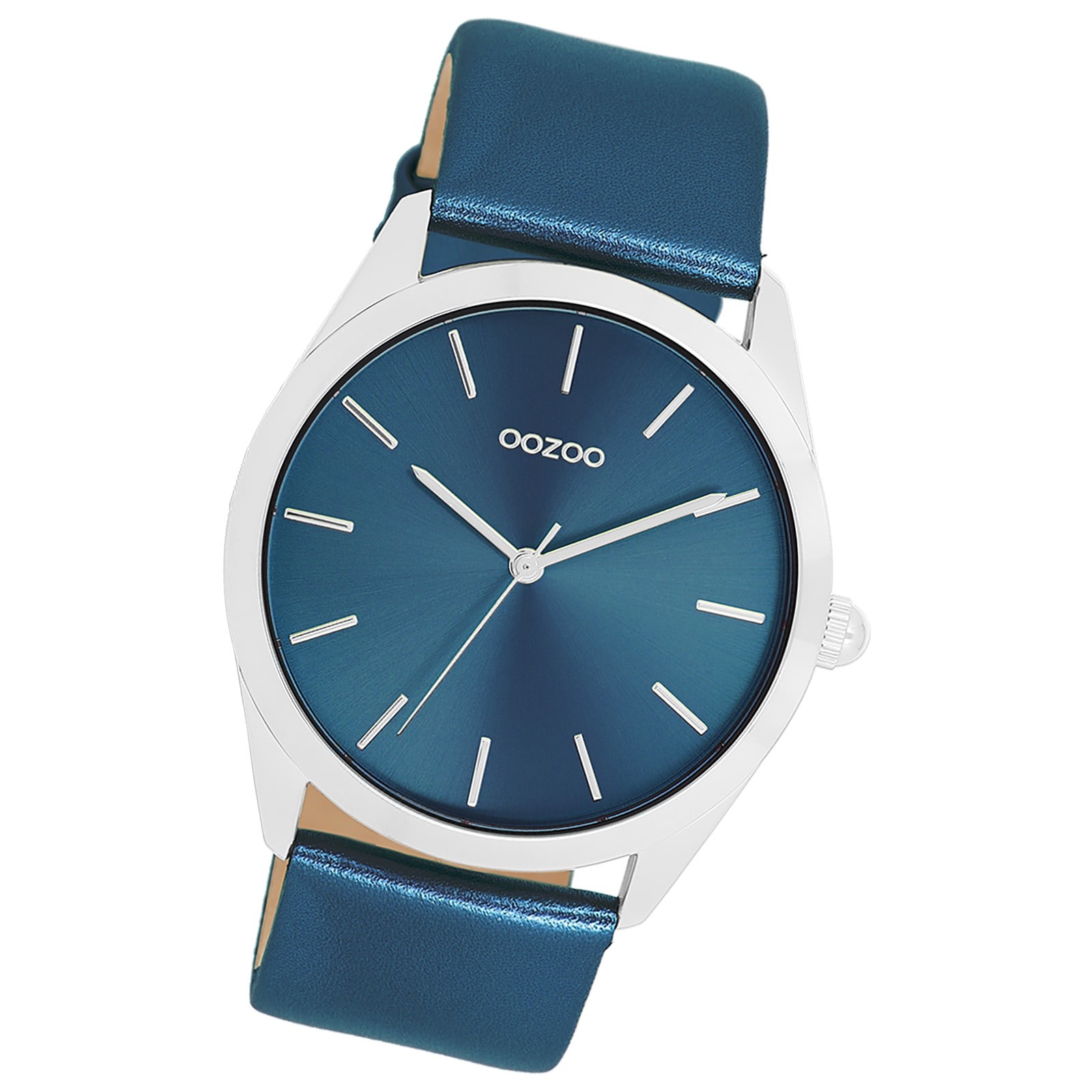 Oozoo Damen Armbanduhr Timepieces Analog Leder blau UOC11337