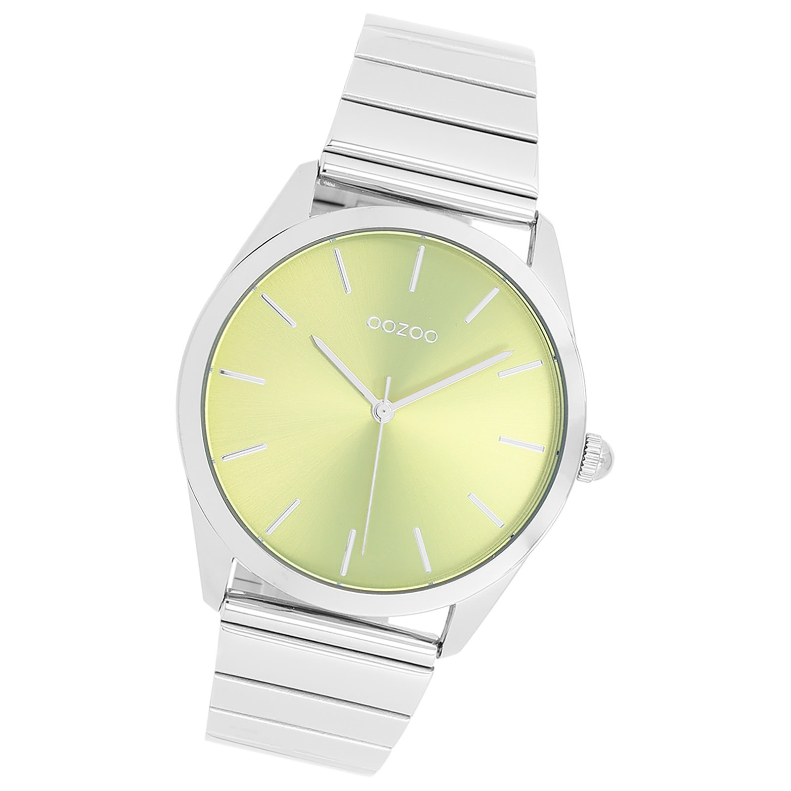 Oozoo Unisex Armbanduhr Timepieces Analog Metallband silber UOC11515