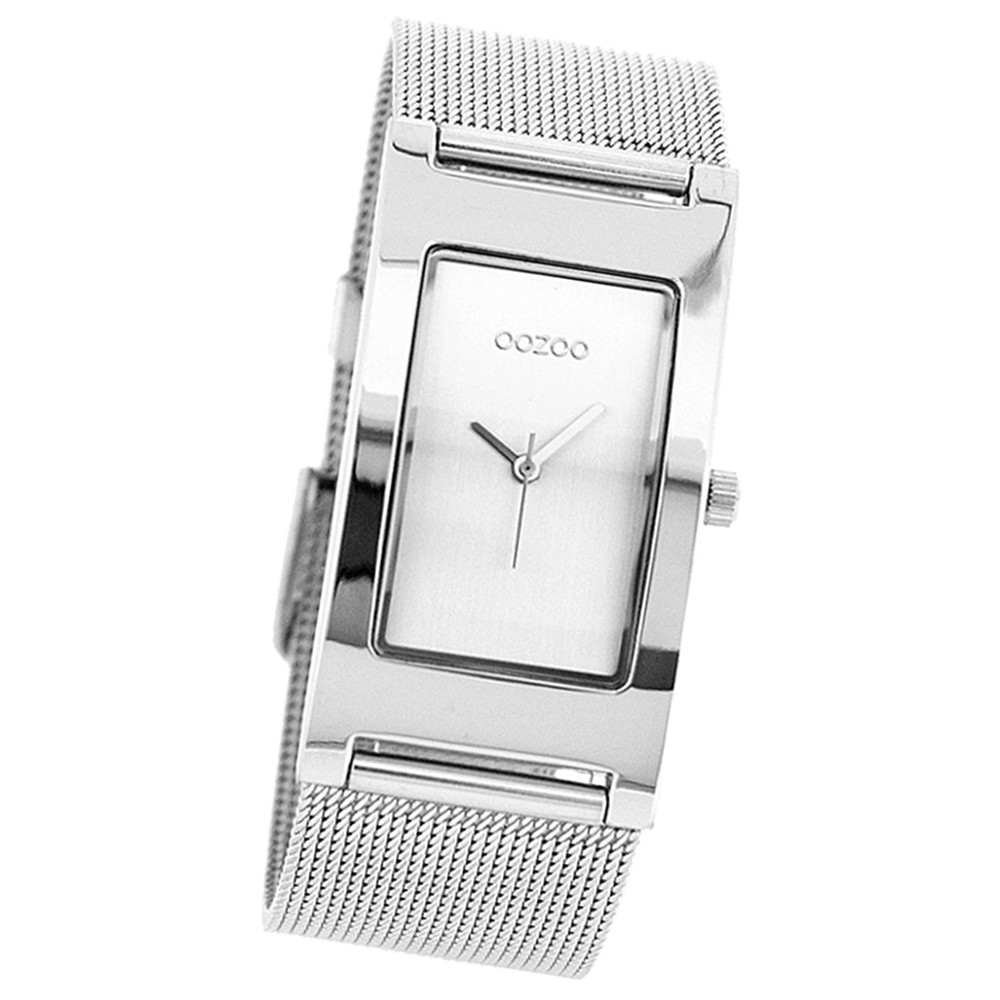 Oozoo Damen-Uhr Timepieces Quarzuhr Metall-Armband silber UOC1995