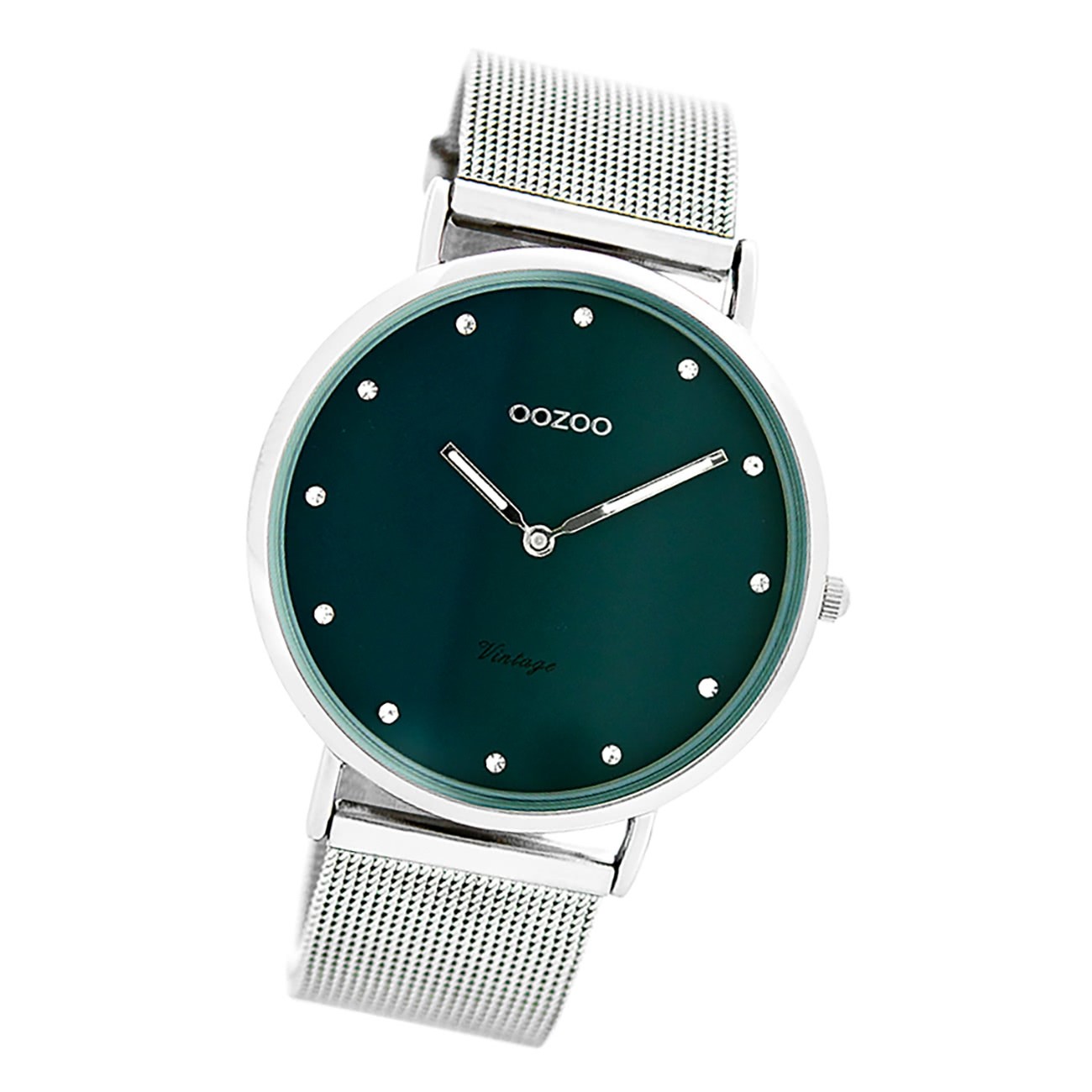 Oozoo Damen Armbanduhr Ultra Slim C20071 Analog Edelstahl silber UOC20071