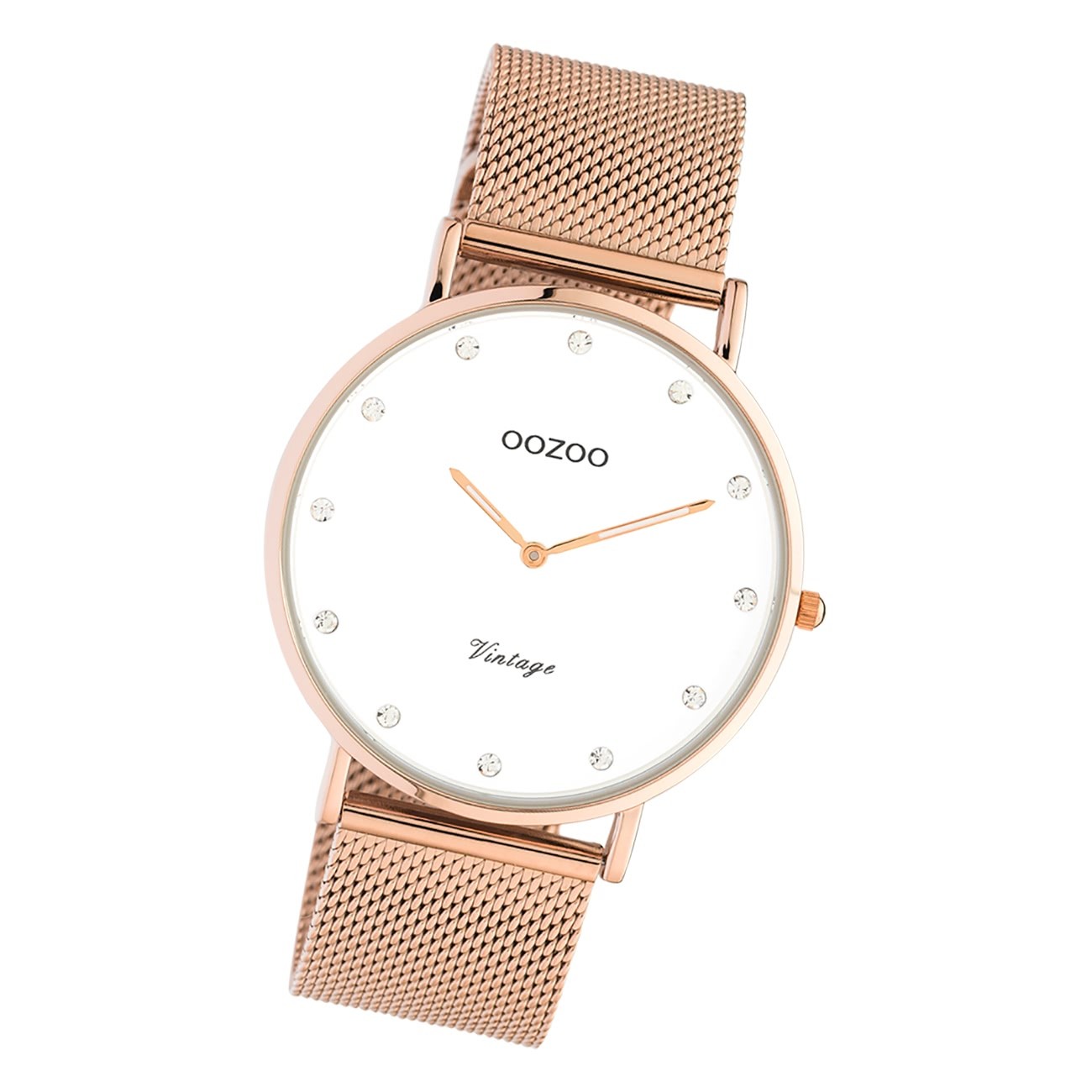 Oozoo Unisex Armbanduhr Vintage Series C20238 Analog Edelstahl roségold UOC20238