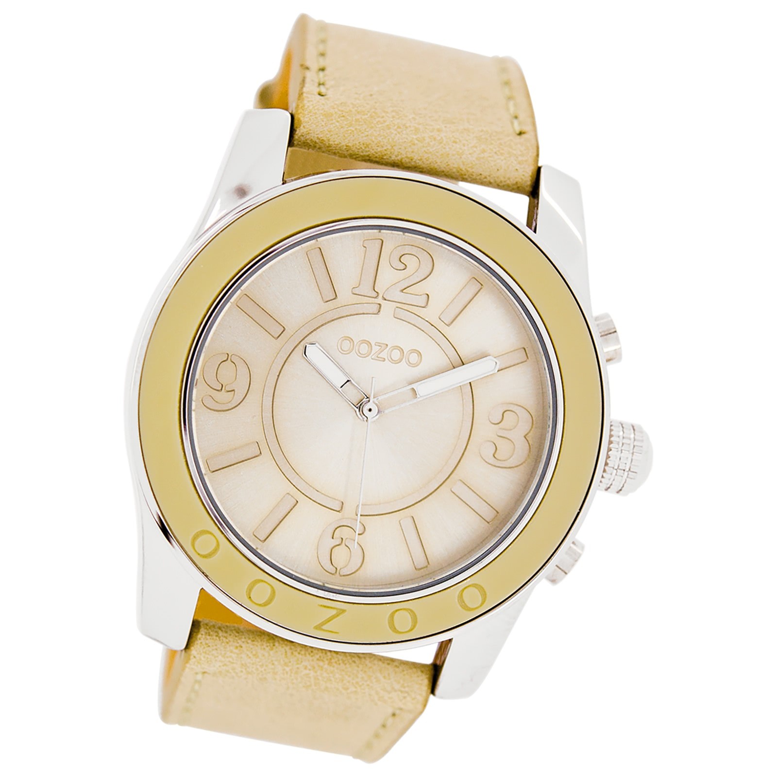 Oozoo Damen Armbanduhr Timepieces Analog Leder beige UOC5275A