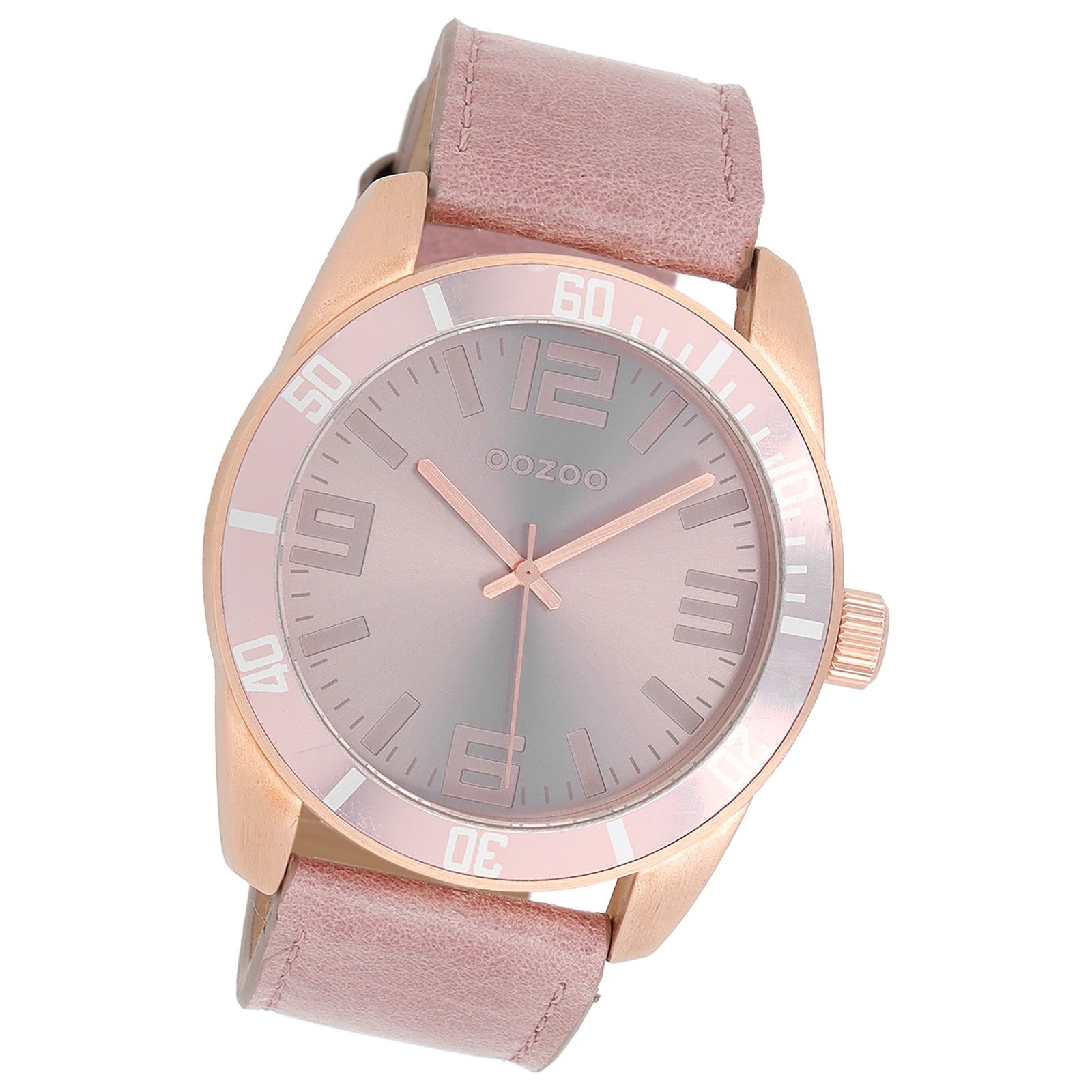 Oozoo Damen Armbanduhr Vintage Series Analog Leder rose UOC5742A