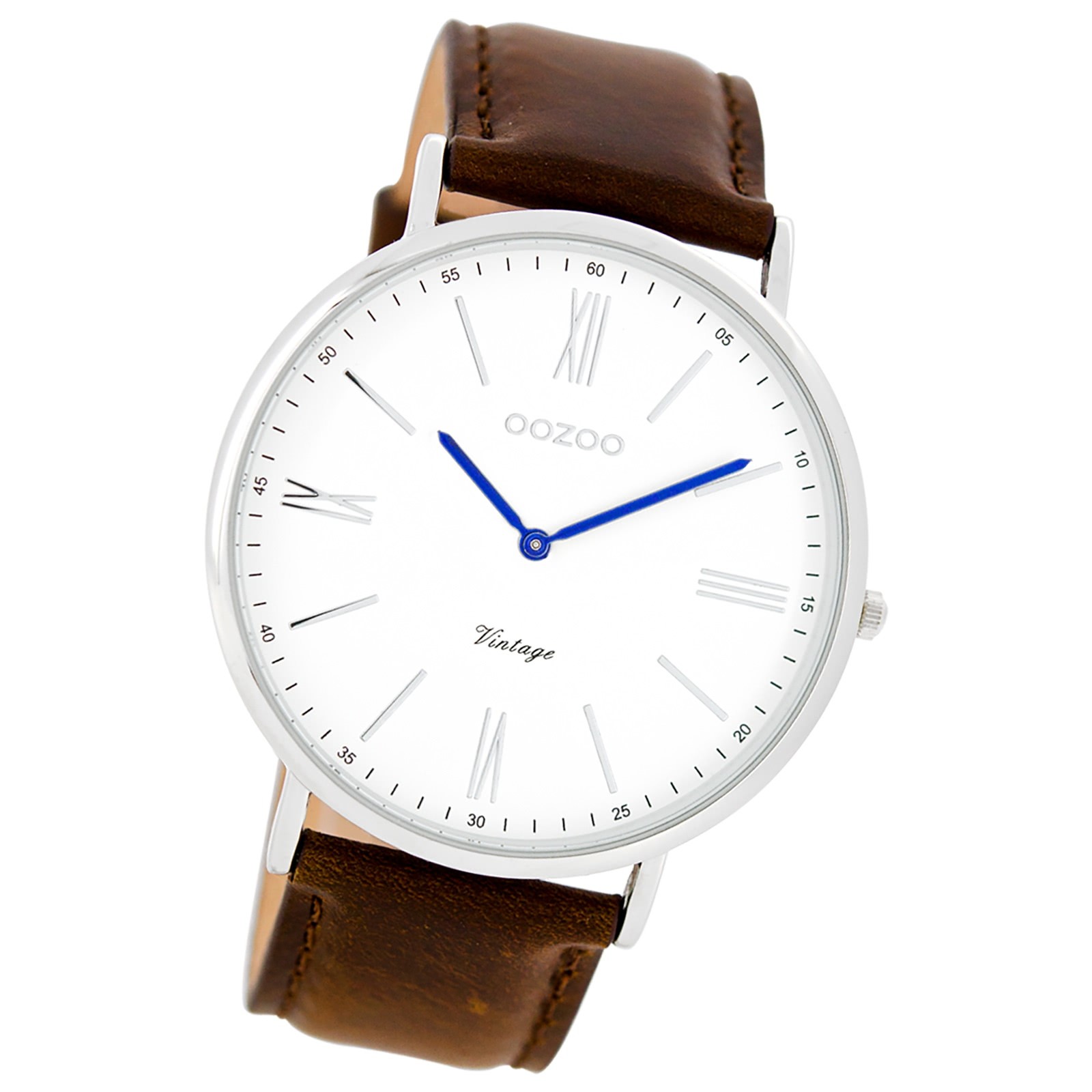 Oozoo Unisex Armbanduhr Vintage Analog Leder braun UOC7344A