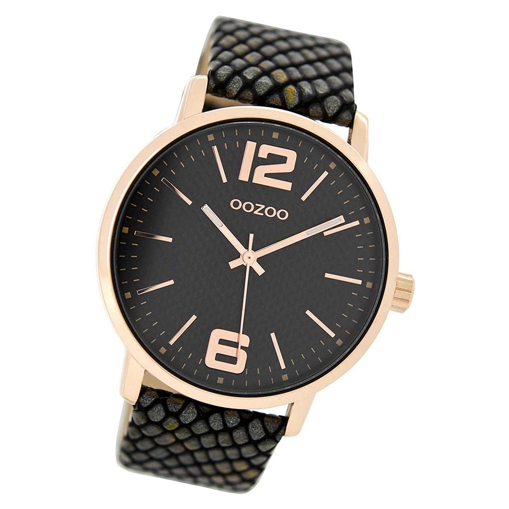 Oozoo Damen Armbanduhr Timepieces C8934 Quarz Leder schwarz UOC8934